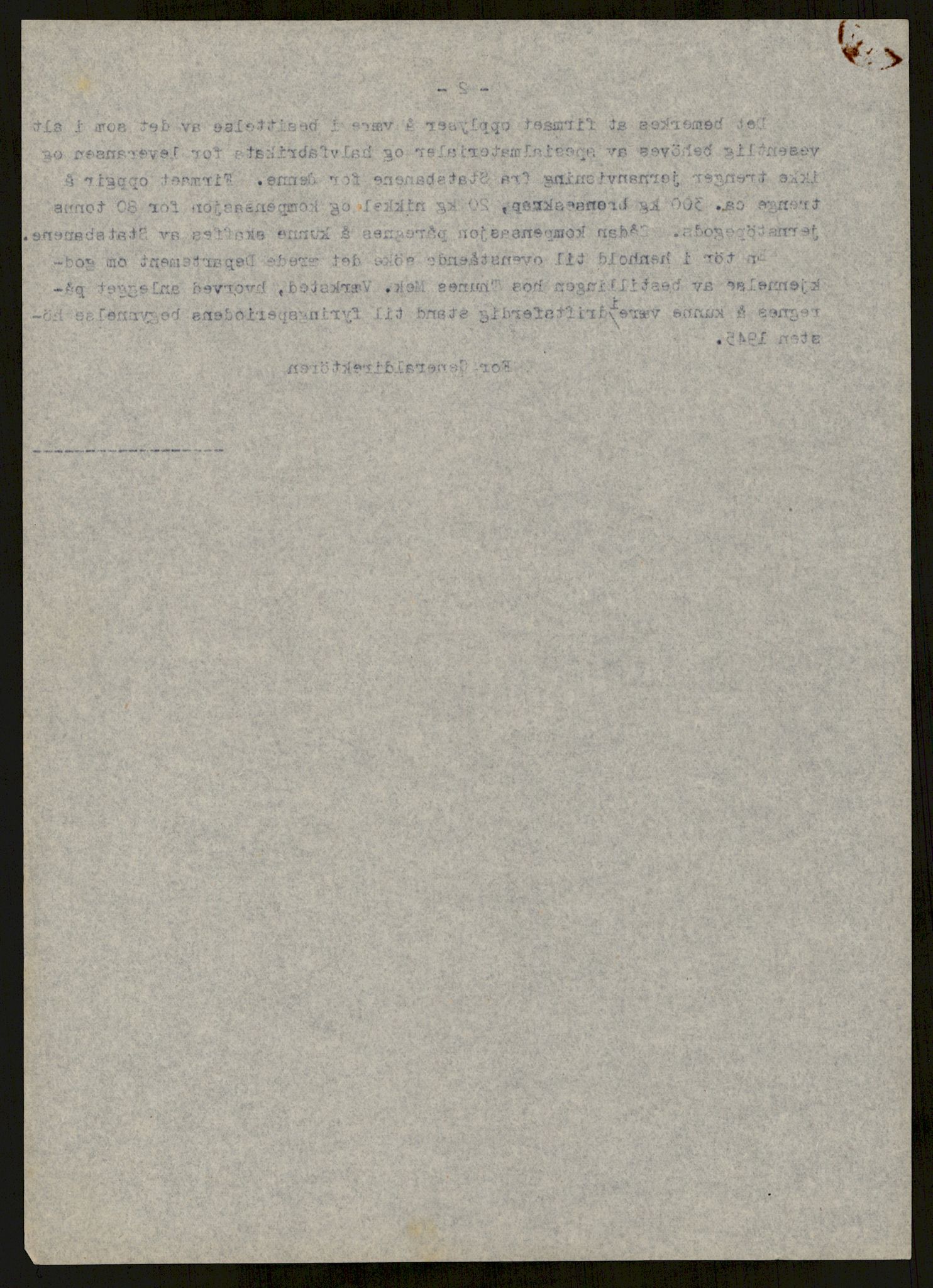 Direktoratet for industriforsyning, Sekretariatet, AV/RA-S-4153/D/Df/L0055: 9. Metallkontoret, 1940-1945, p. 92