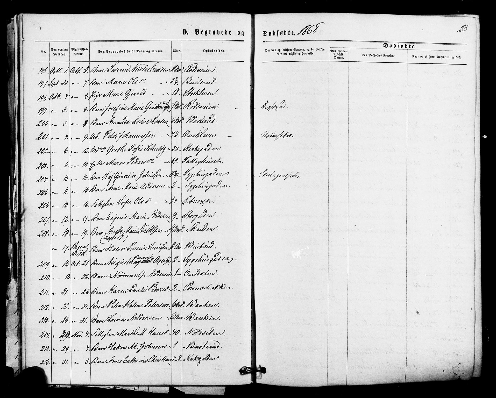 Halden prestekontor Kirkebøker, AV/SAO-A-10909/F/Fa/L0010: Parish register (official) no. I 10, 1866-1877, p. 25