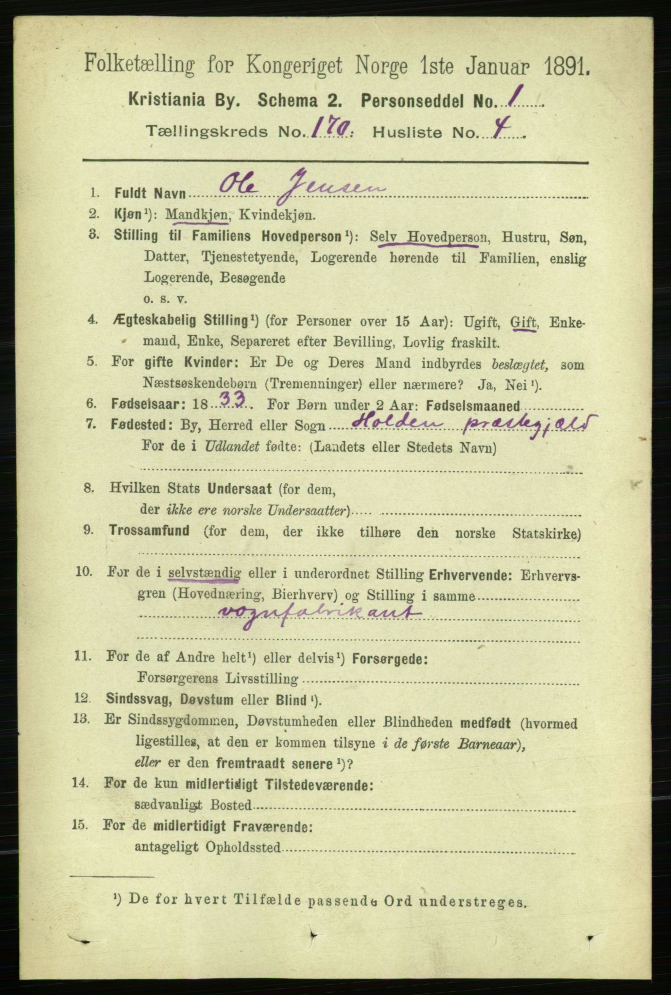 RA, 1891 census for 0301 Kristiania, 1891, p. 99665