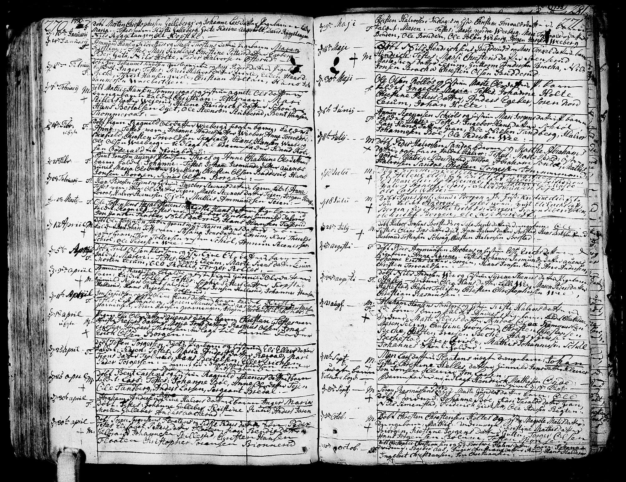 Sande Kirkebøker, SAKO/A-53/F/Fa/L0001: Parish register (official) no. 1, 1753-1803, p. 270-271