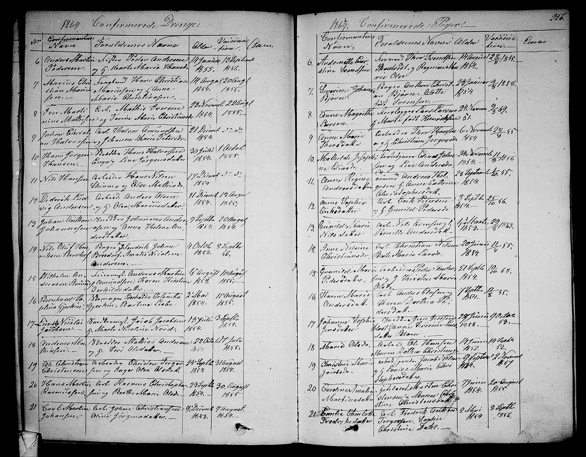 Larvik kirkebøker, AV/SAKO-A-352/G/Ga/L0003b: Parish register (copy) no. I 3B, 1830-1870, p. 356