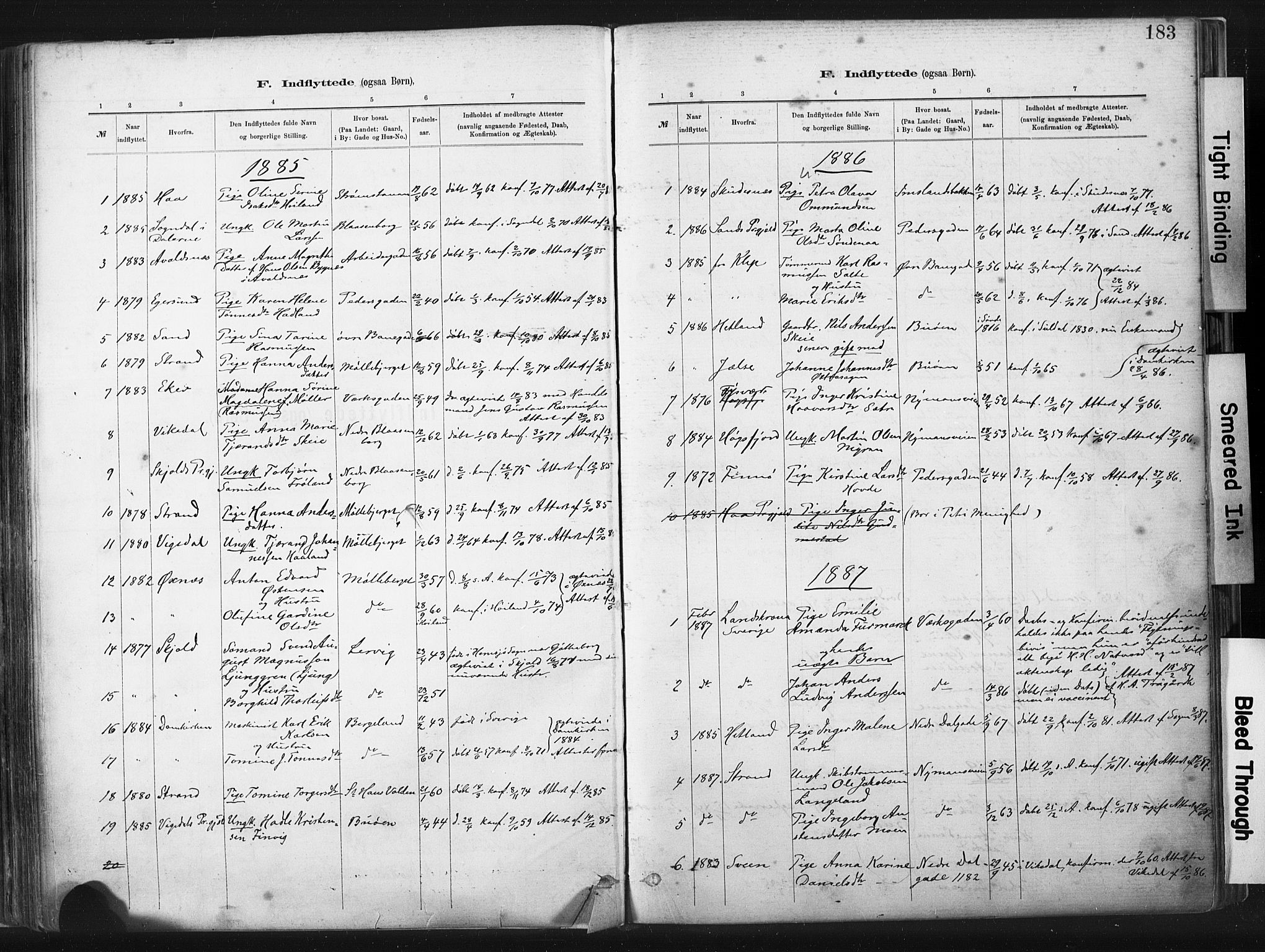 St. Johannes sokneprestkontor, AV/SAST-A-101814/001/30/30BA/L0003: Parish register (official) no. A 3, 1885-1910, p. 183