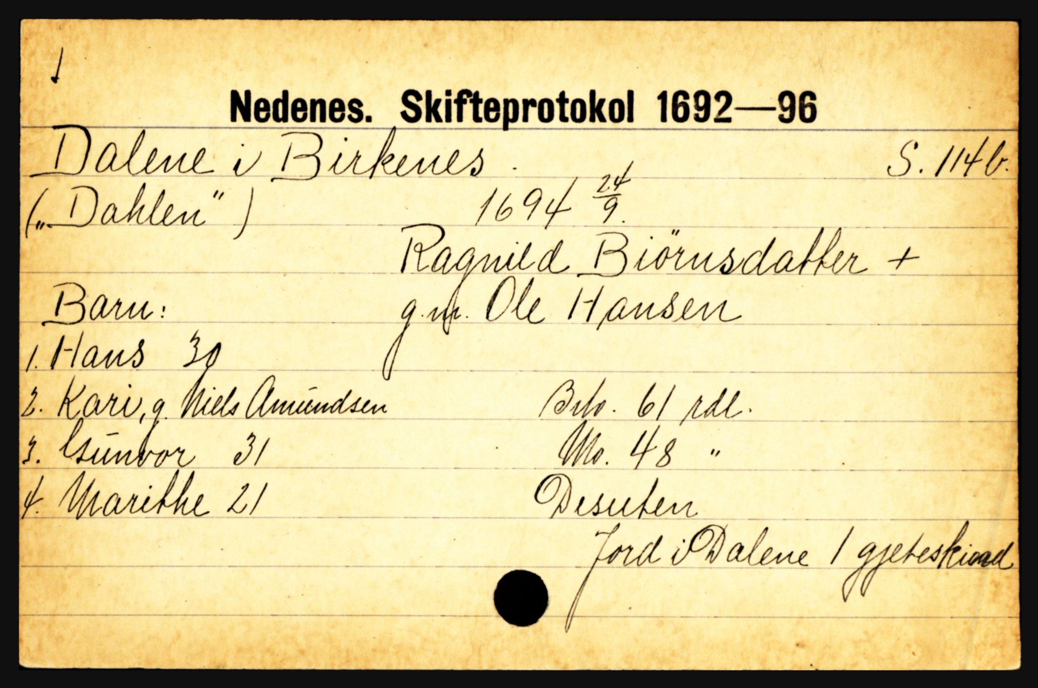 Nedenes sorenskriveri før 1824, AV/SAK-1221-0007/H, p. 5189