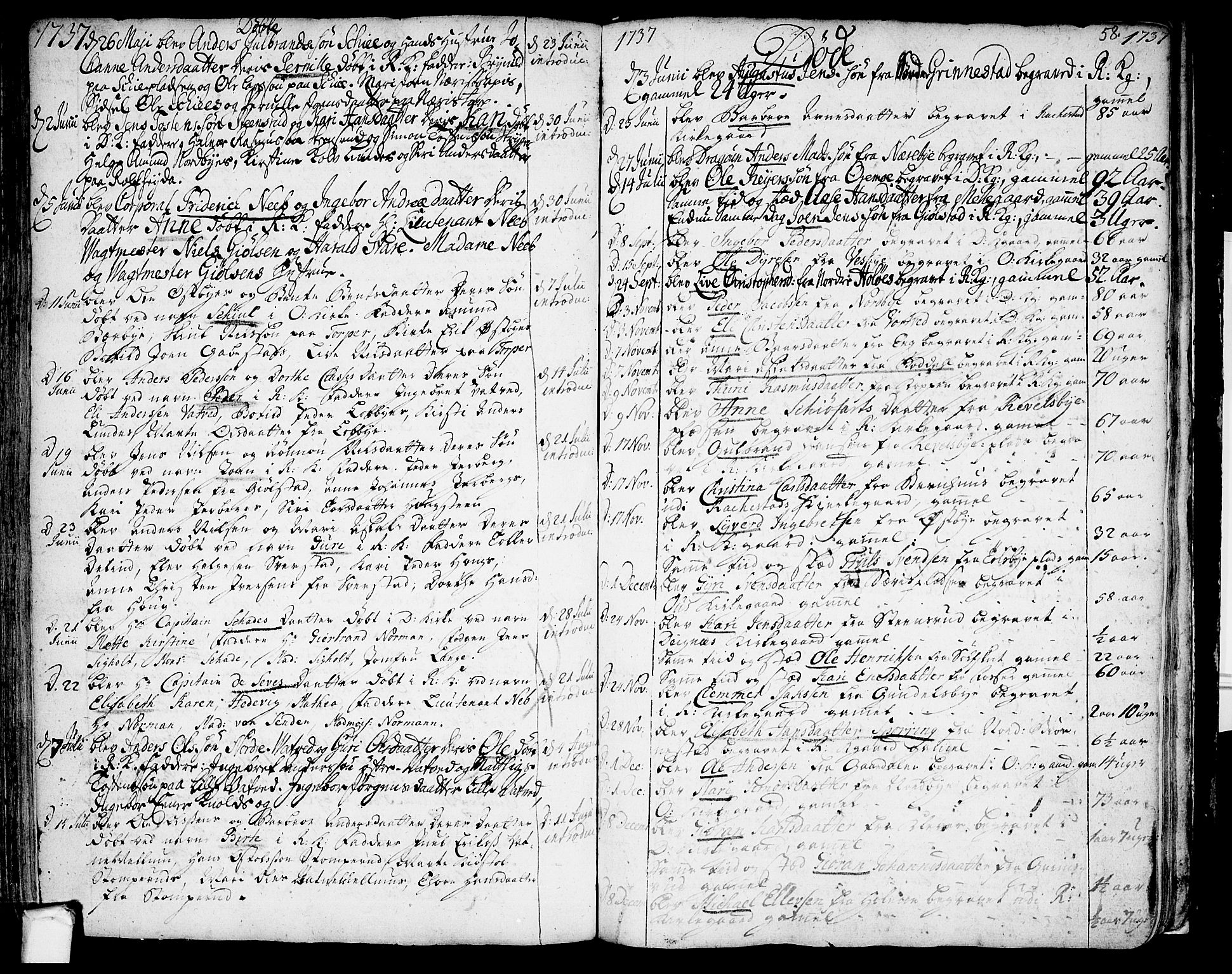 Rakkestad prestekontor Kirkebøker, AV/SAO-A-2008/F/Fa/L0001: Parish register (official) no. I 1, 1722-1740, p. 58