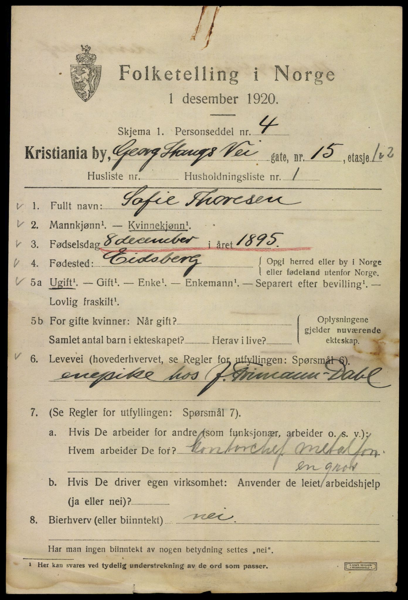 SAO, 1920 census for Kristiania, 1920, p. 247355