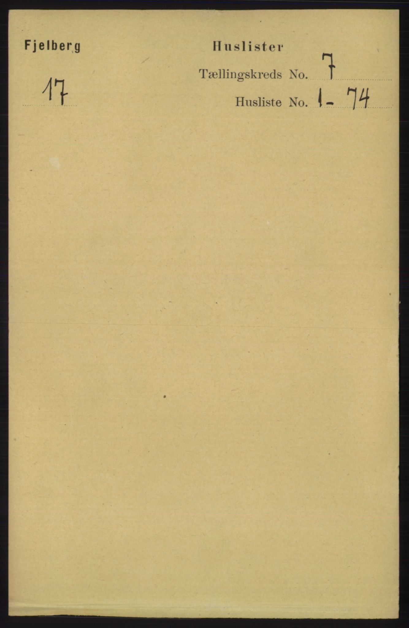 RA, 1891 census for 1213 Fjelberg, 1891, p. 2321
