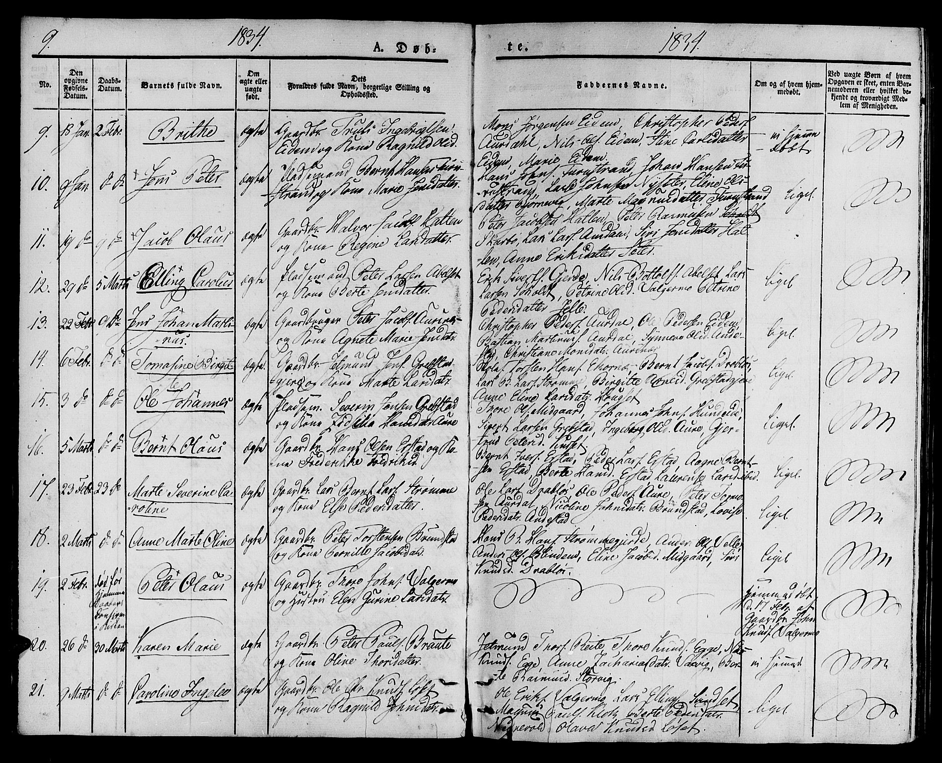 Ministerialprotokoller, klokkerbøker og fødselsregistre - Møre og Romsdal, AV/SAT-A-1454/522/L0311: Parish register (official) no. 522A06, 1832-1842, p. 9