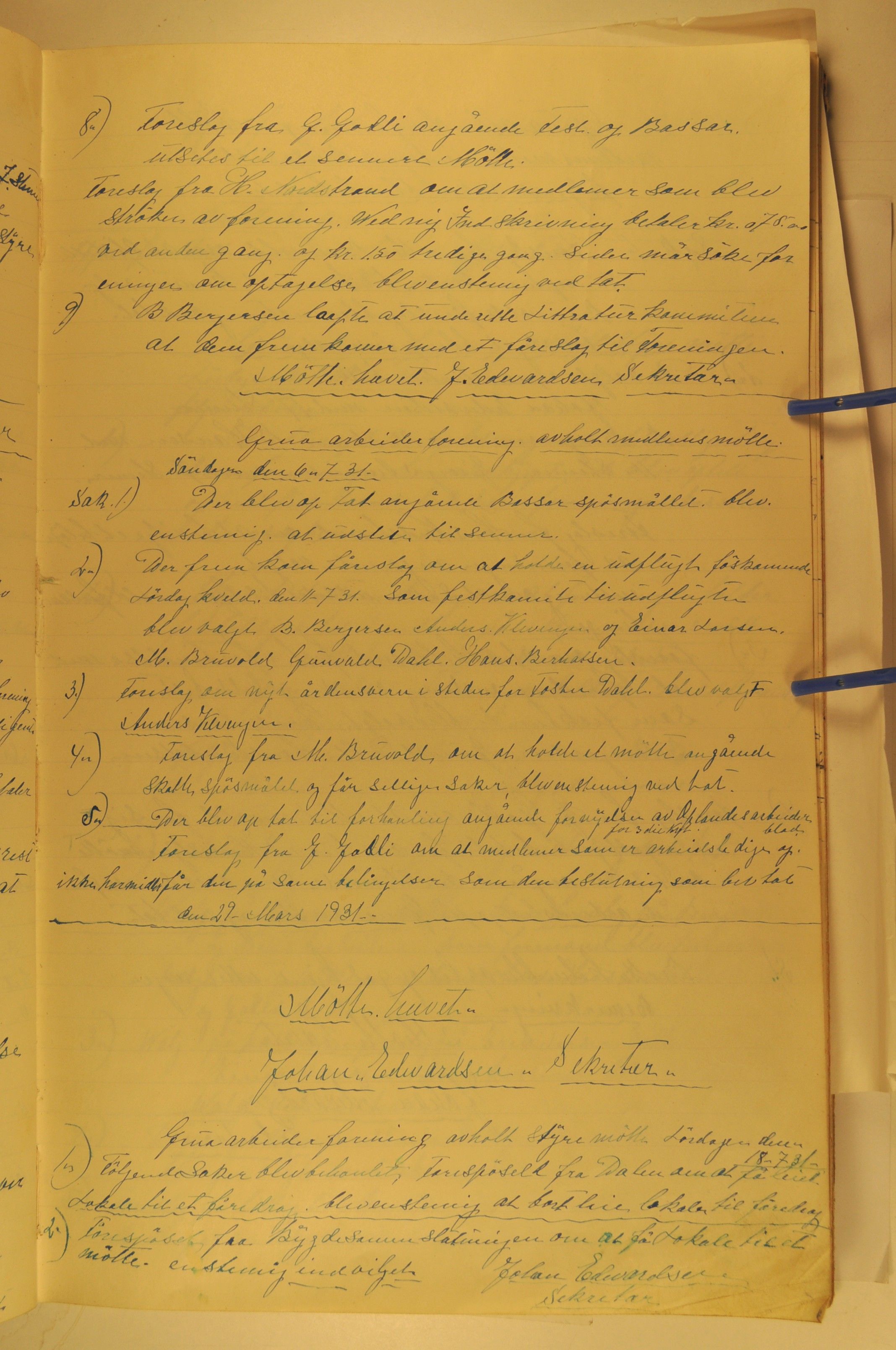 Grua Arbeiderlag, OARM/H-A-00261/A/L0001/0001: Forhandlingsprotokoller / Forhandlingsprotokoll Grua Arbeiderforening, 1918-1939