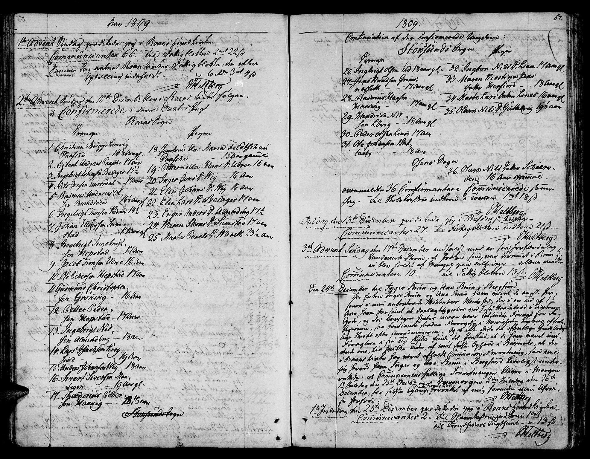 Ministerialprotokoller, klokkerbøker og fødselsregistre - Sør-Trøndelag, SAT/A-1456/657/L0701: Parish register (official) no. 657A02, 1802-1831, p. 67