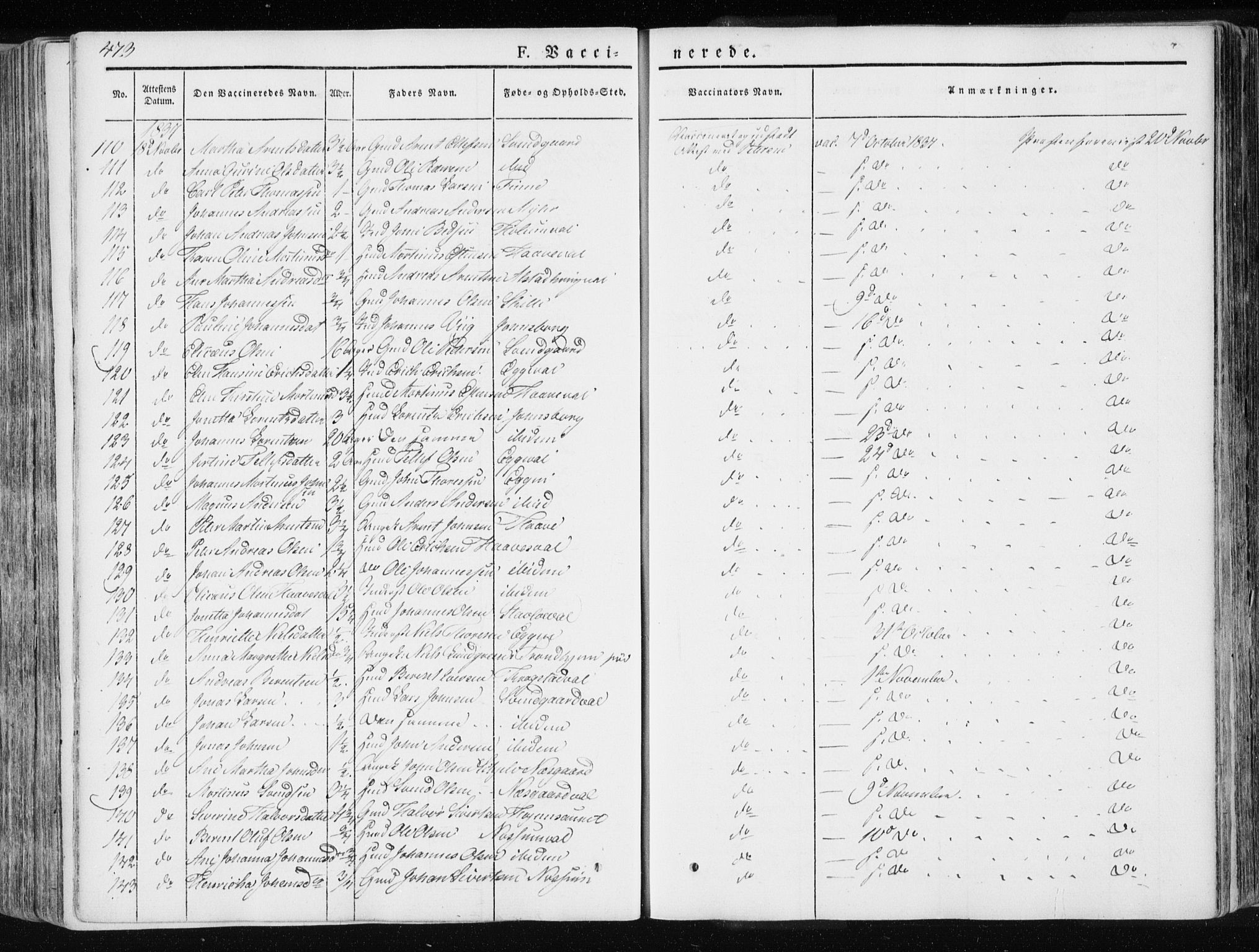 Ministerialprotokoller, klokkerbøker og fødselsregistre - Nord-Trøndelag, AV/SAT-A-1458/717/L0154: Parish register (official) no. 717A06 /1, 1836-1849, p. 473