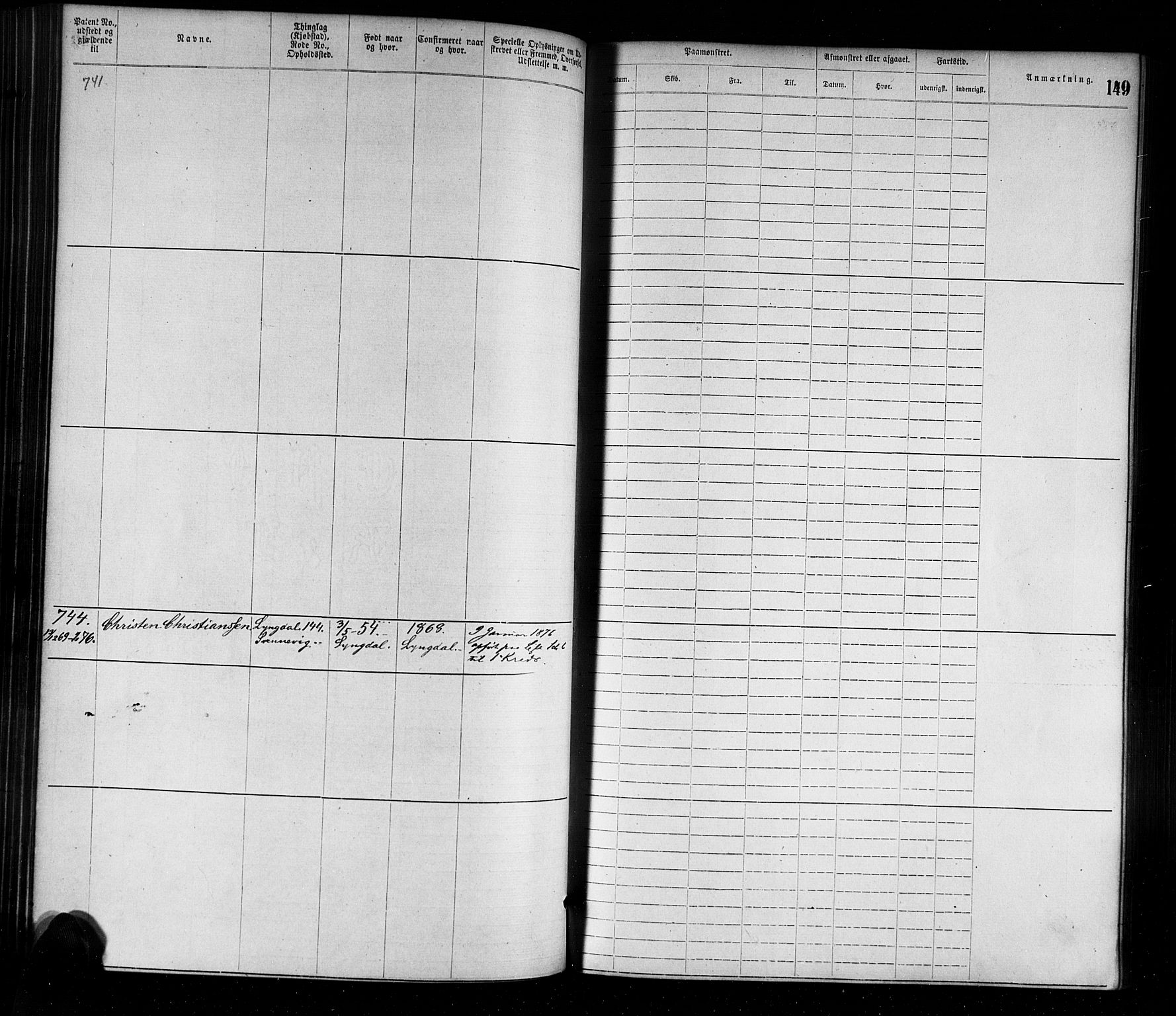 Farsund mønstringskrets, AV/SAK-2031-0017/F/Fa/L0001: Annotasjonsrulle nr 1-1920 med register, M-1, 1869-1877, p. 177