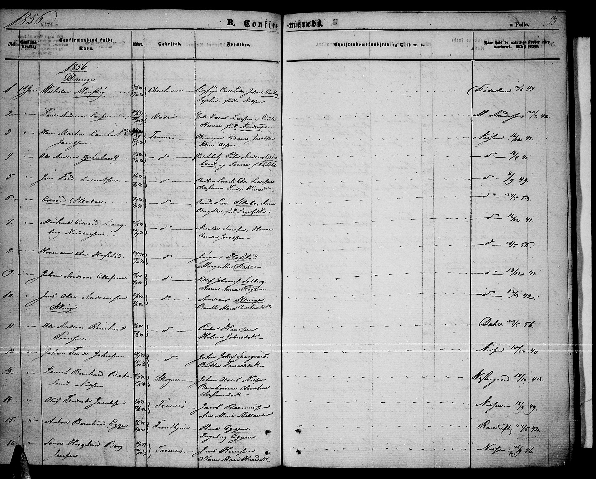 Tromsø sokneprestkontor/stiftsprosti/domprosti, SATØ/S-1343/G/Gb/L0006klokker: Parish register (copy) no. 6, 1857-1866, p. 93