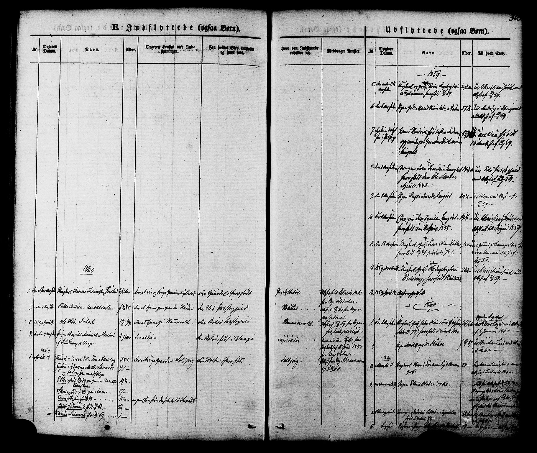 Ministerialprotokoller, klokkerbøker og fødselsregistre - Møre og Romsdal, SAT/A-1454/551/L0625: Parish register (official) no. 551A05, 1846-1879, p. 303
