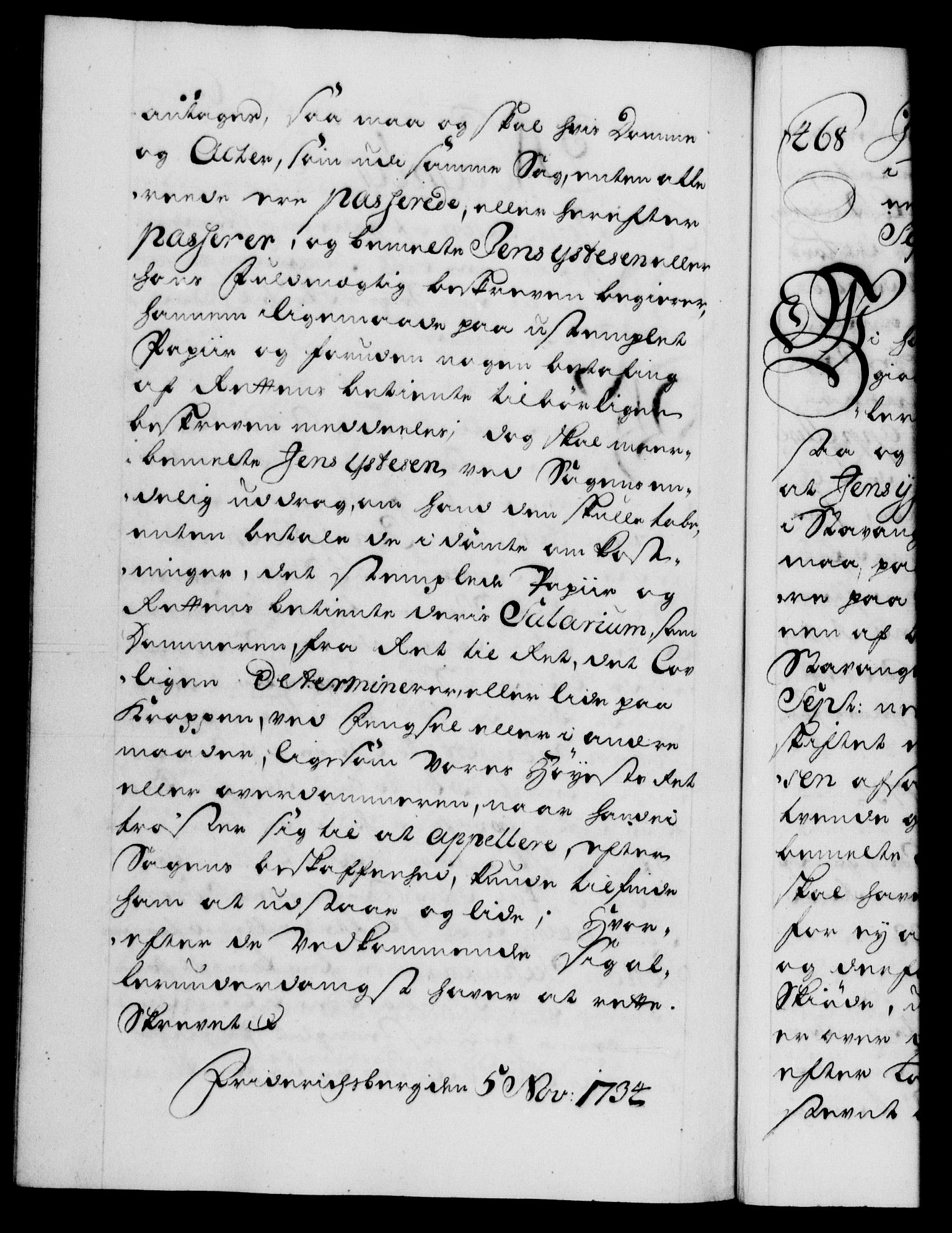 Danske Kanselli 1572-1799, AV/RA-EA-3023/F/Fc/Fca/Fcaa/L0028: Norske registre, 1733-1734, p. 652b