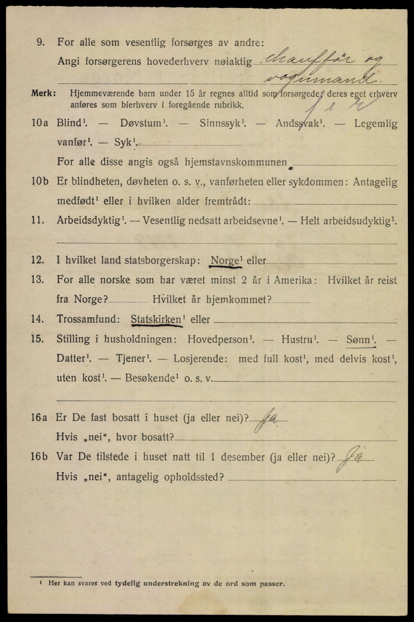 SAKO, 1920 census for Kongsberg, 1920, p. 12965