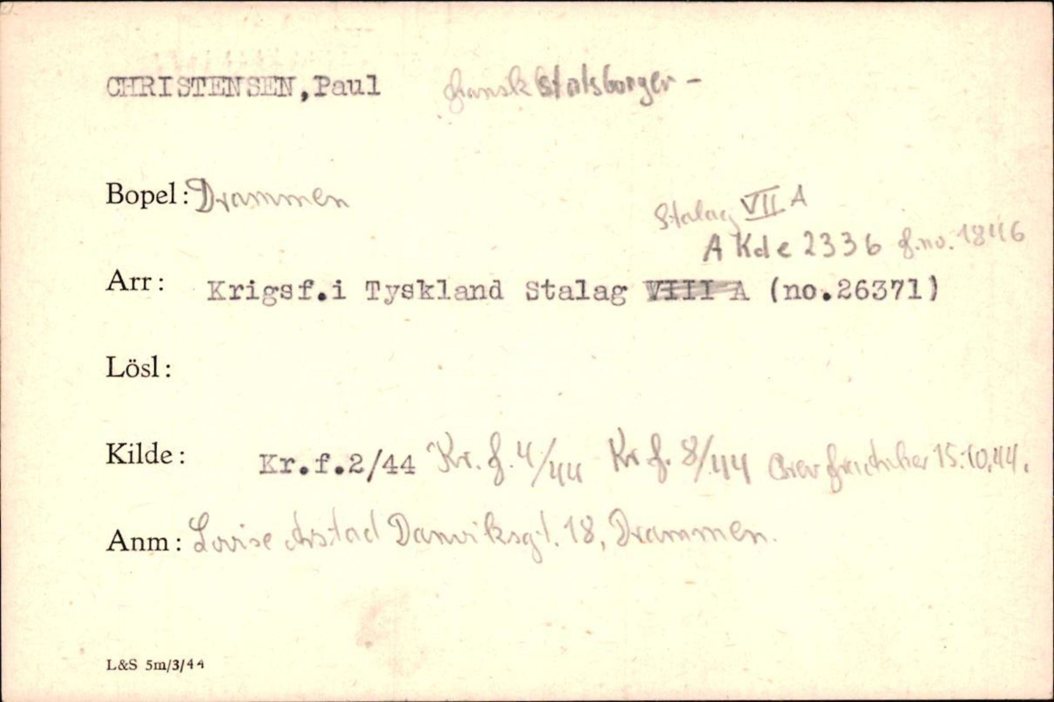 Forsvaret, Forsvarets krigshistoriske avdeling, AV/RA-RAFA-2017/Y/Yf/L0200: II-C-11-2102  -  Norske krigsfanger i Tyskland, 1940-1945, p. 169