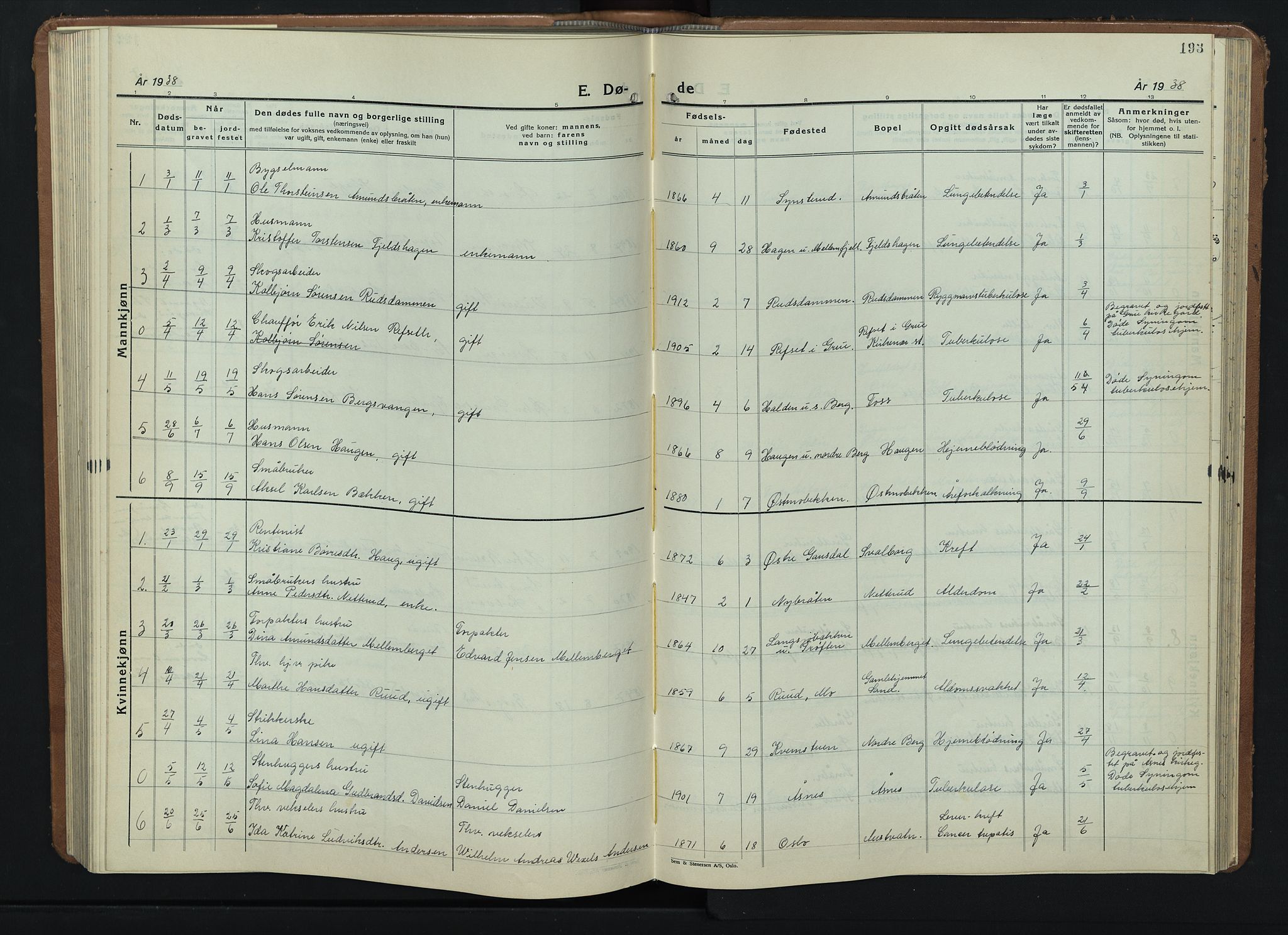 Nord-Odal prestekontor, AV/SAH-PREST-032/H/Ha/Hab/L0006: Parish register (copy) no. 6, 1936-1950, p. 193