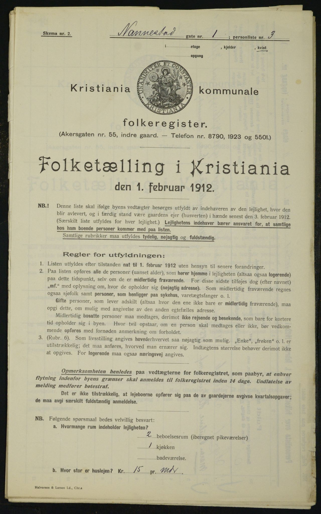 OBA, Municipal Census 1912 for Kristiania, 1912, p. 69597