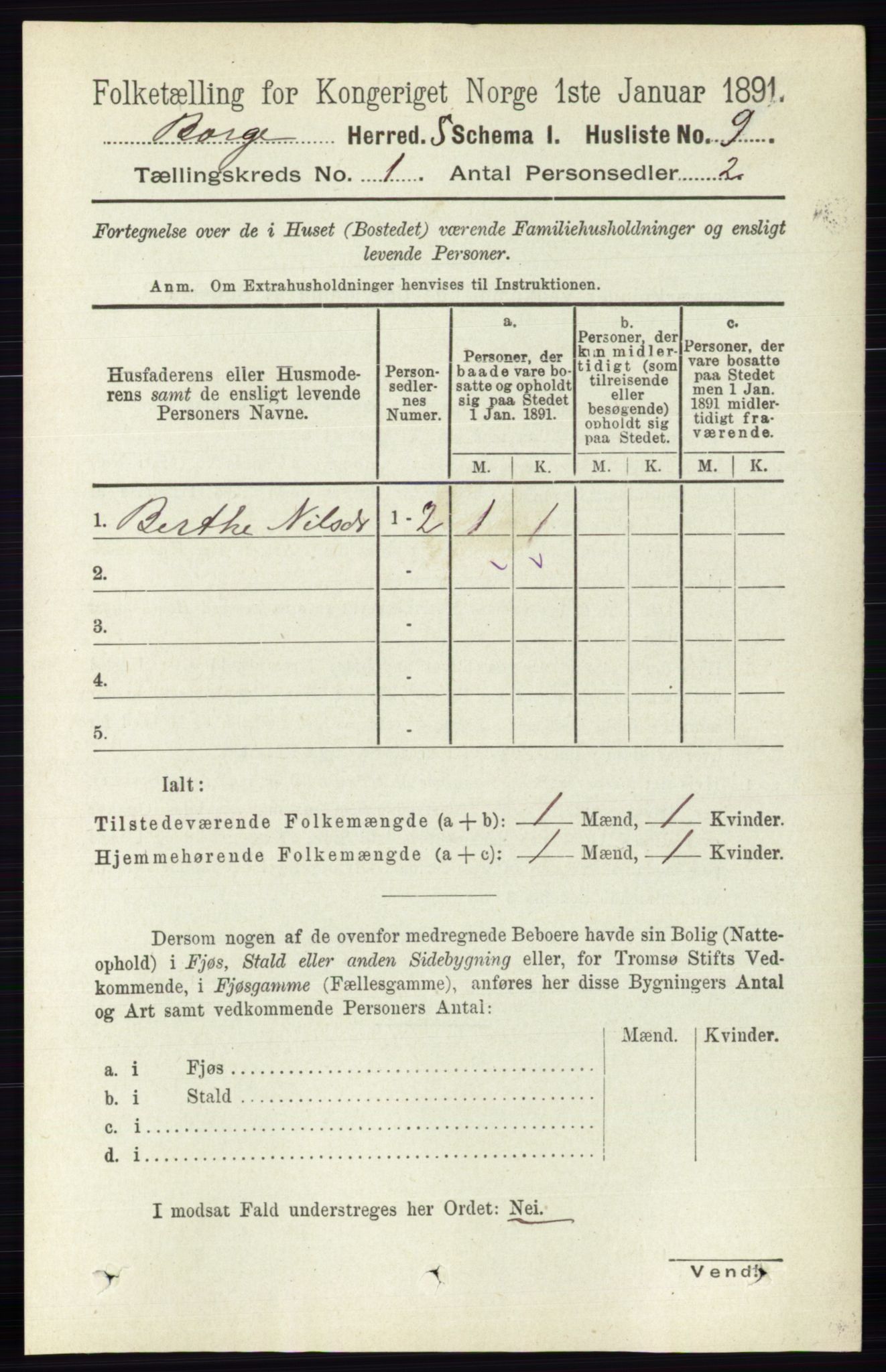 RA, 1891 census for 0113 Borge, 1891, p. 36