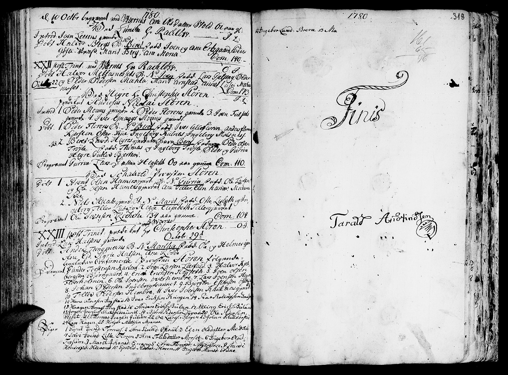 Ministerialprotokoller, klokkerbøker og fødselsregistre - Nord-Trøndelag, SAT/A-1458/709/L0057: Parish register (official) no. 709A05, 1755-1780, p. 318