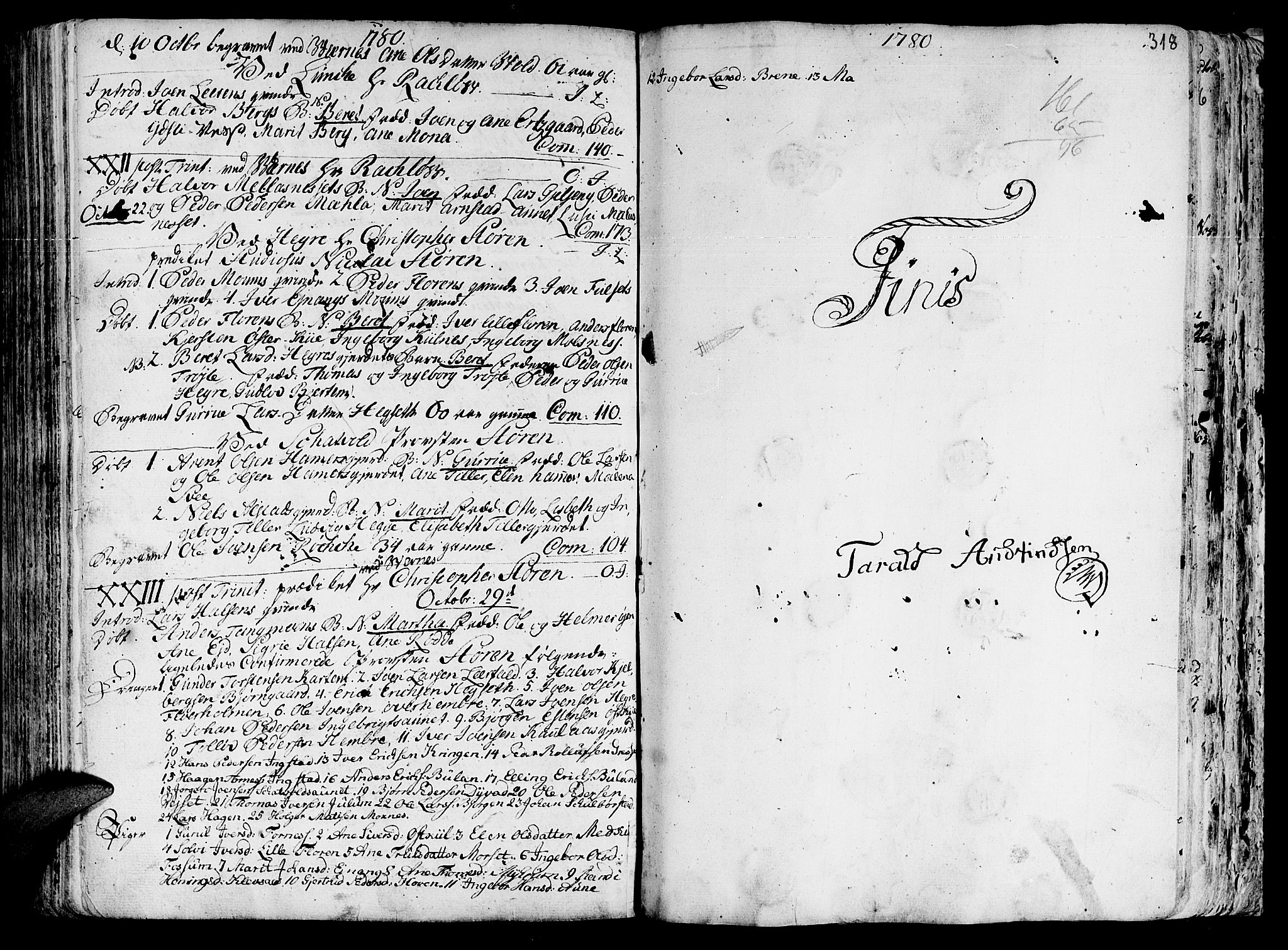 Ministerialprotokoller, klokkerbøker og fødselsregistre - Nord-Trøndelag, AV/SAT-A-1458/709/L0057: Parish register (official) no. 709A05, 1755-1780, p. 318