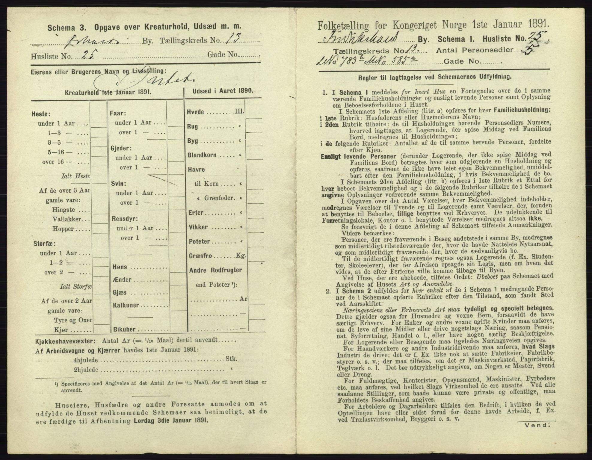 RA, 1891 census for 0101 Fredrikshald, 1891, p. 1240