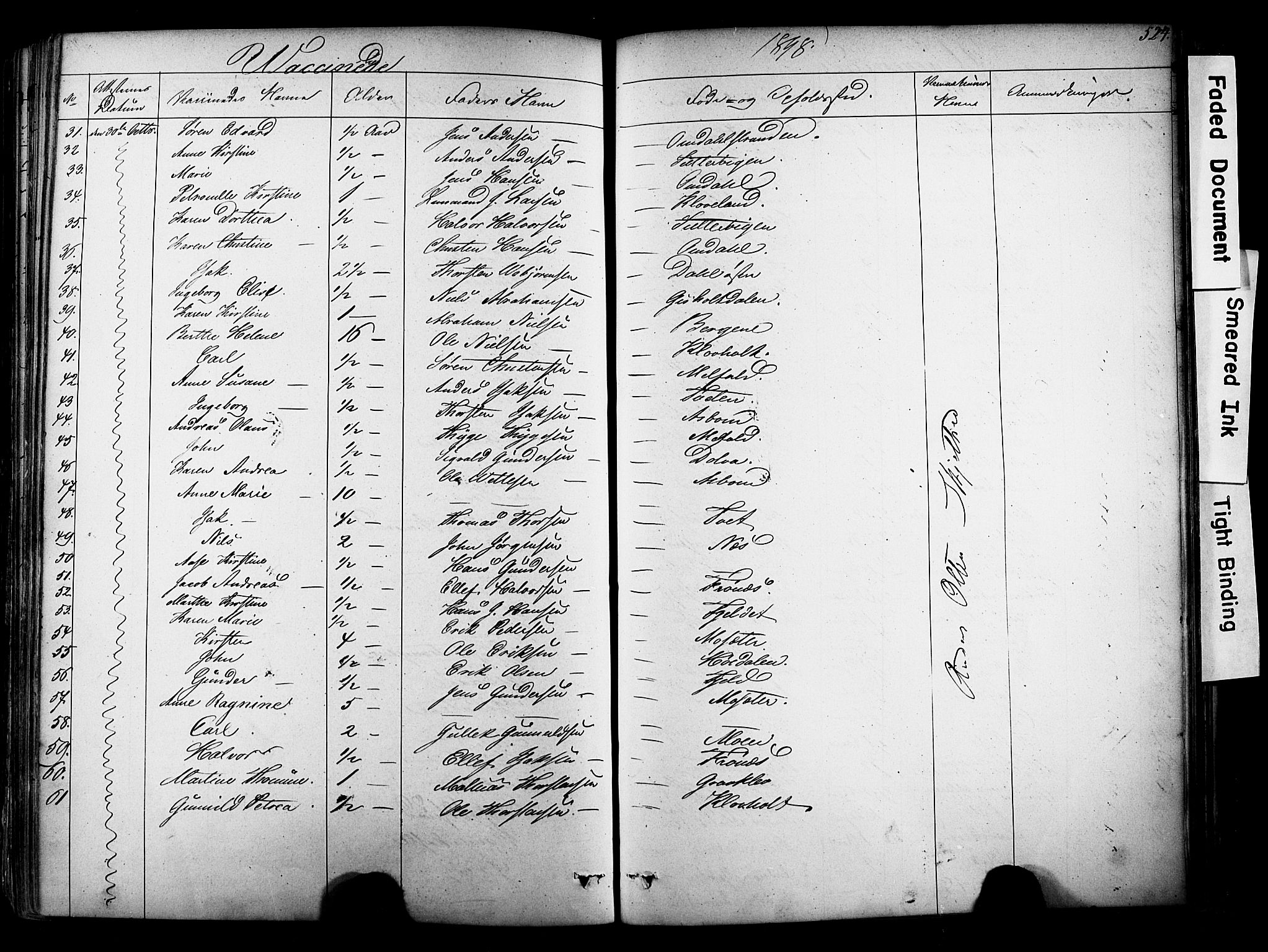 Solum kirkebøker, SAKO/A-306/F/Fa/L0006: Parish register (official) no. I 6, 1844-1855, p. 524