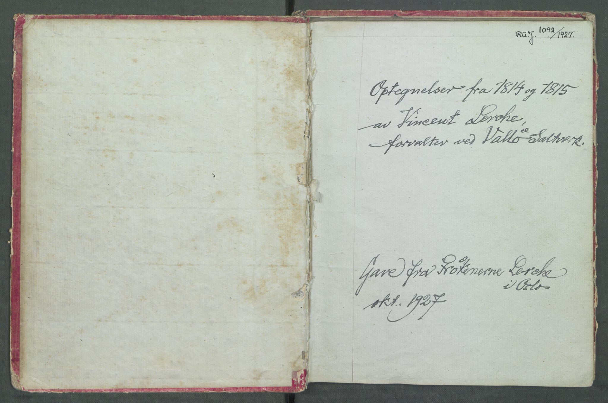 Forskjellige samlinger, Historisk-kronologisk samling, AV/RA-EA-4029/G/Ga/L0009B: Historisk-kronologisk samling. Dokumenter fra oktober 1814, årene 1815 og 1816, Christian Frederiks regnskapsbok 1814 - 1848., 1814-1848, p. 183