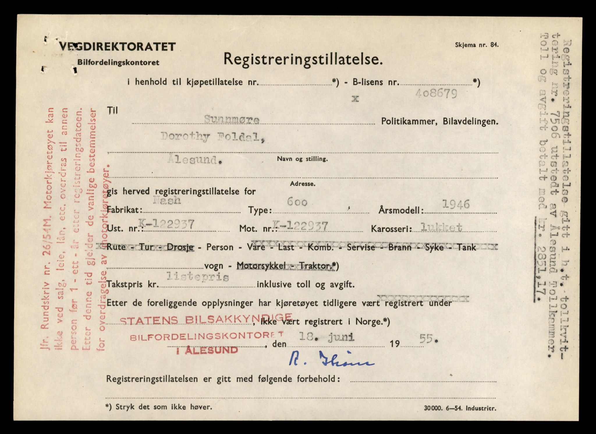 Møre og Romsdal vegkontor - Ålesund trafikkstasjon, AV/SAT-A-4099/F/Fe/L0048: Registreringskort for kjøretøy T 14721 - T 14863, 1927-1998, p. 2131