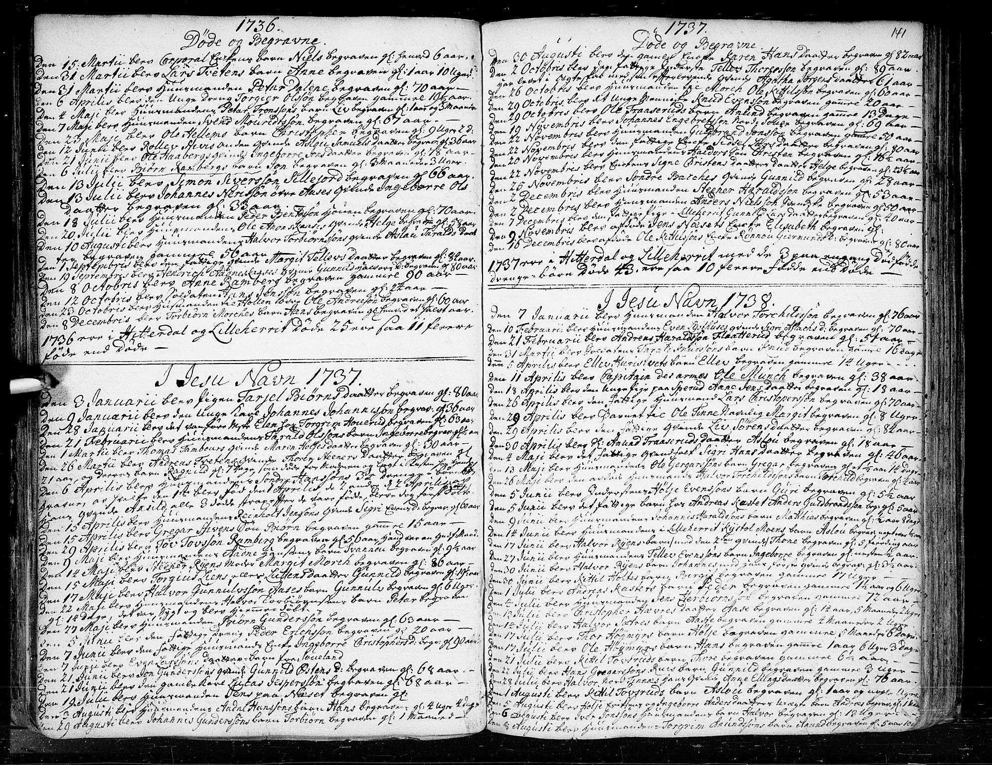 Heddal kirkebøker, SAKO/A-268/F/Fa/L0003: Parish register (official) no. I 3, 1723-1783, p. 141