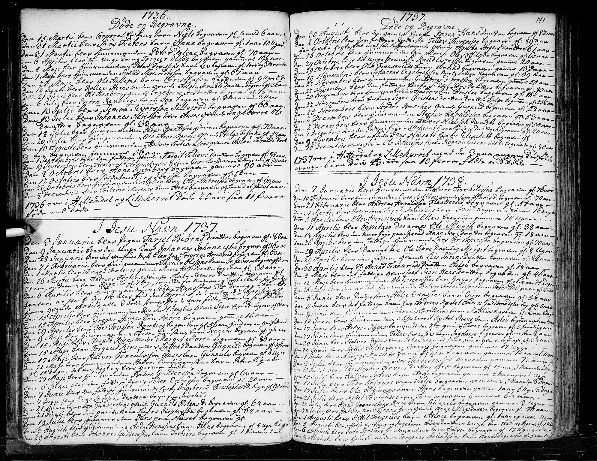 Heddal kirkebøker, AV/SAKO-A-268/F/Fa/L0003: Parish register (official) no. I 3, 1723-1783, p. 141