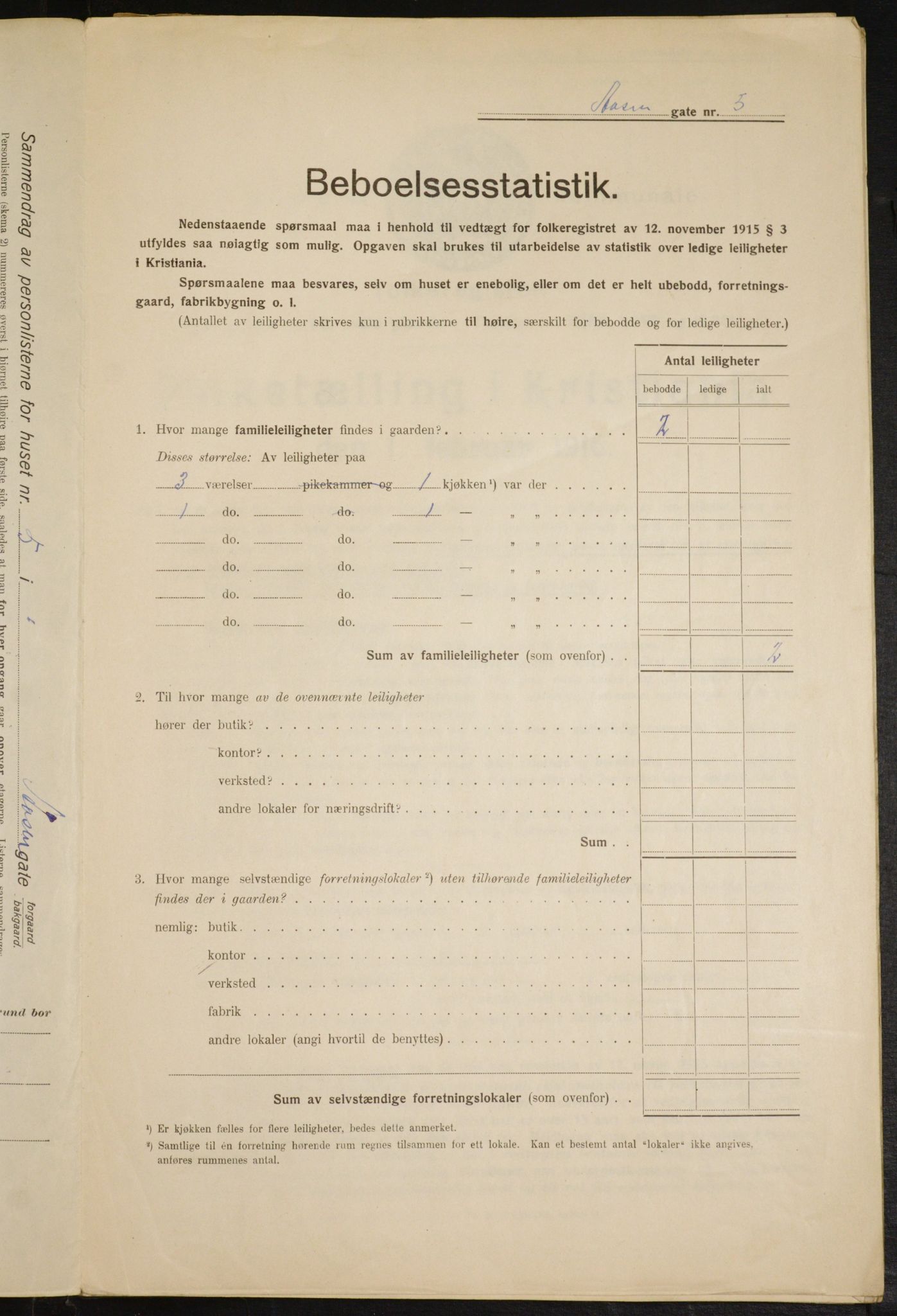 OBA, Municipal Census 1916 for Kristiania, 1916, p. 134768