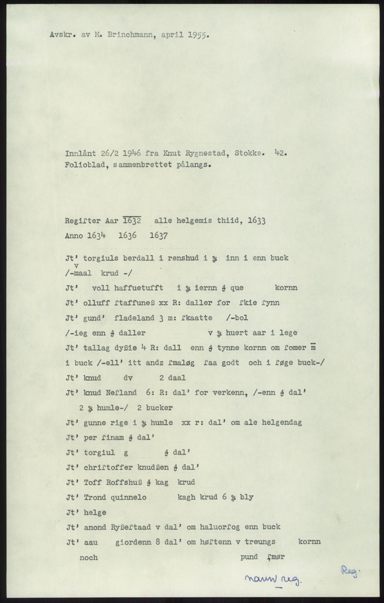 Samlinger til kildeutgivelse, Diplomavskriftsamlingen, AV/RA-EA-4053/H/Ha, p. 1577