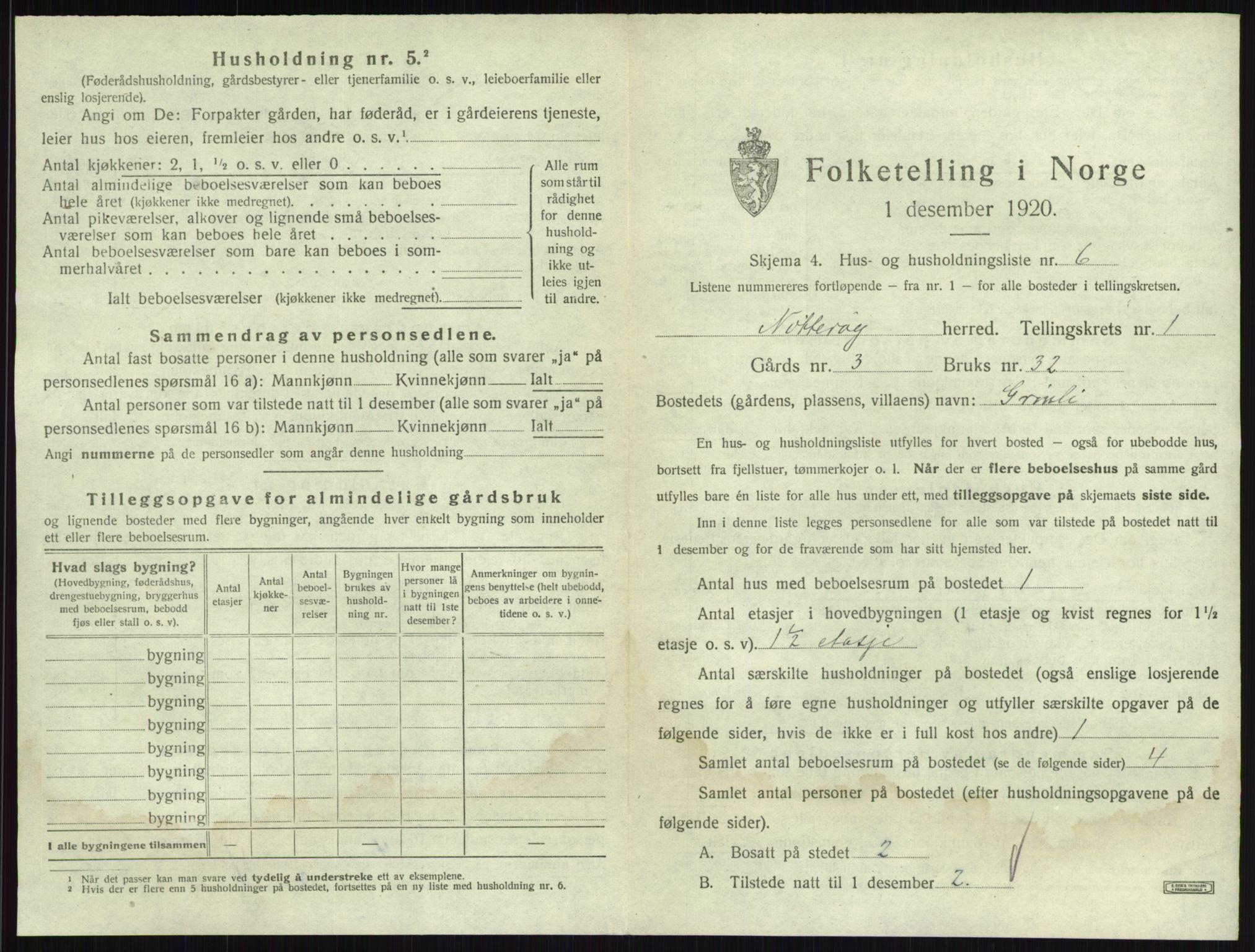 SAKO, 1920 census for Nøtterøy, 1920, p. 78