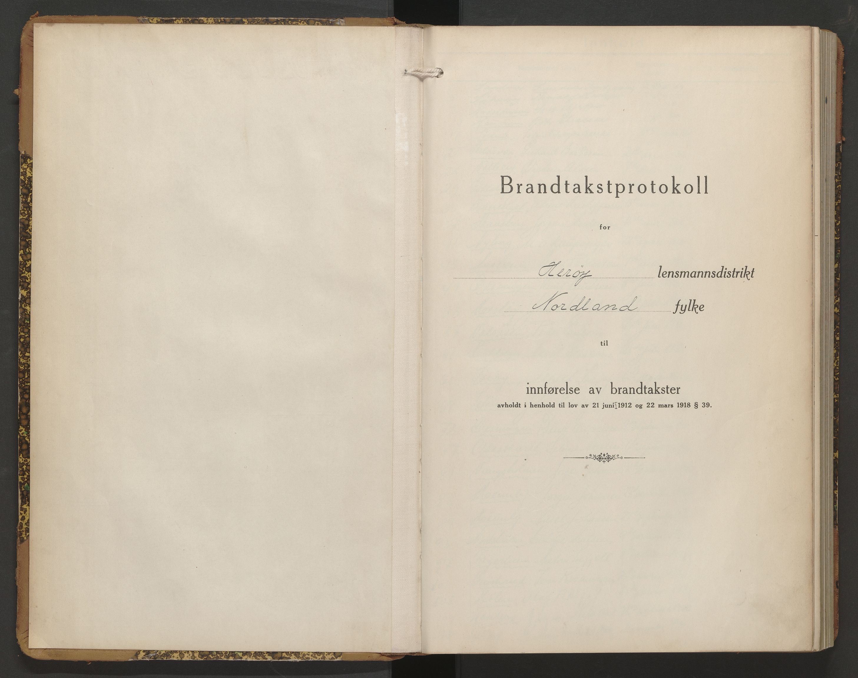 Norges Brannkasse Herøy, SAT/A-5570/Fb/L0010: Branntakstprotokoll - skjema, 1929-1935