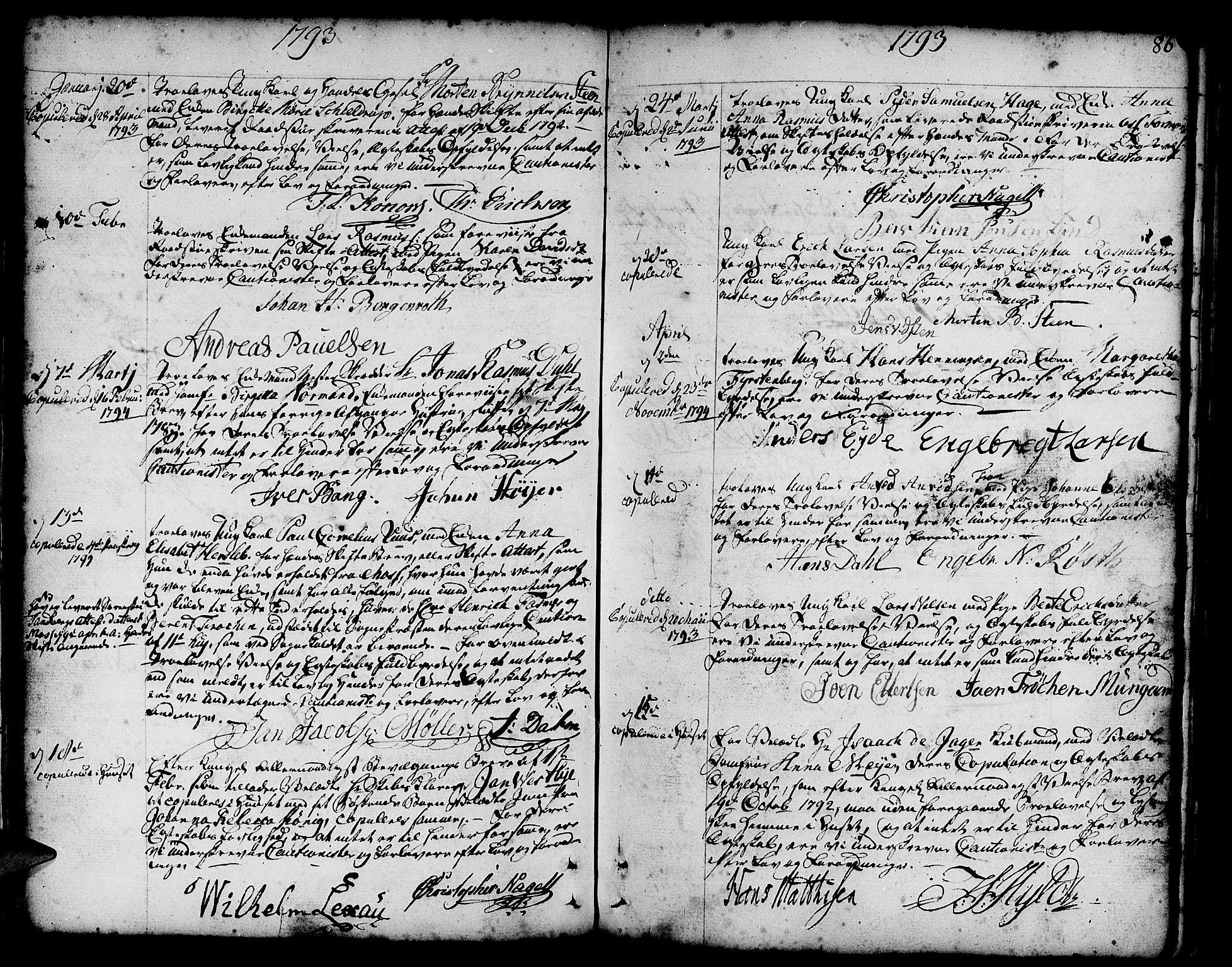 Nykirken Sokneprestembete, AV/SAB-A-77101/H/Haa/L0008: Parish register (official) no. A 8, 1776-1814, p. 86