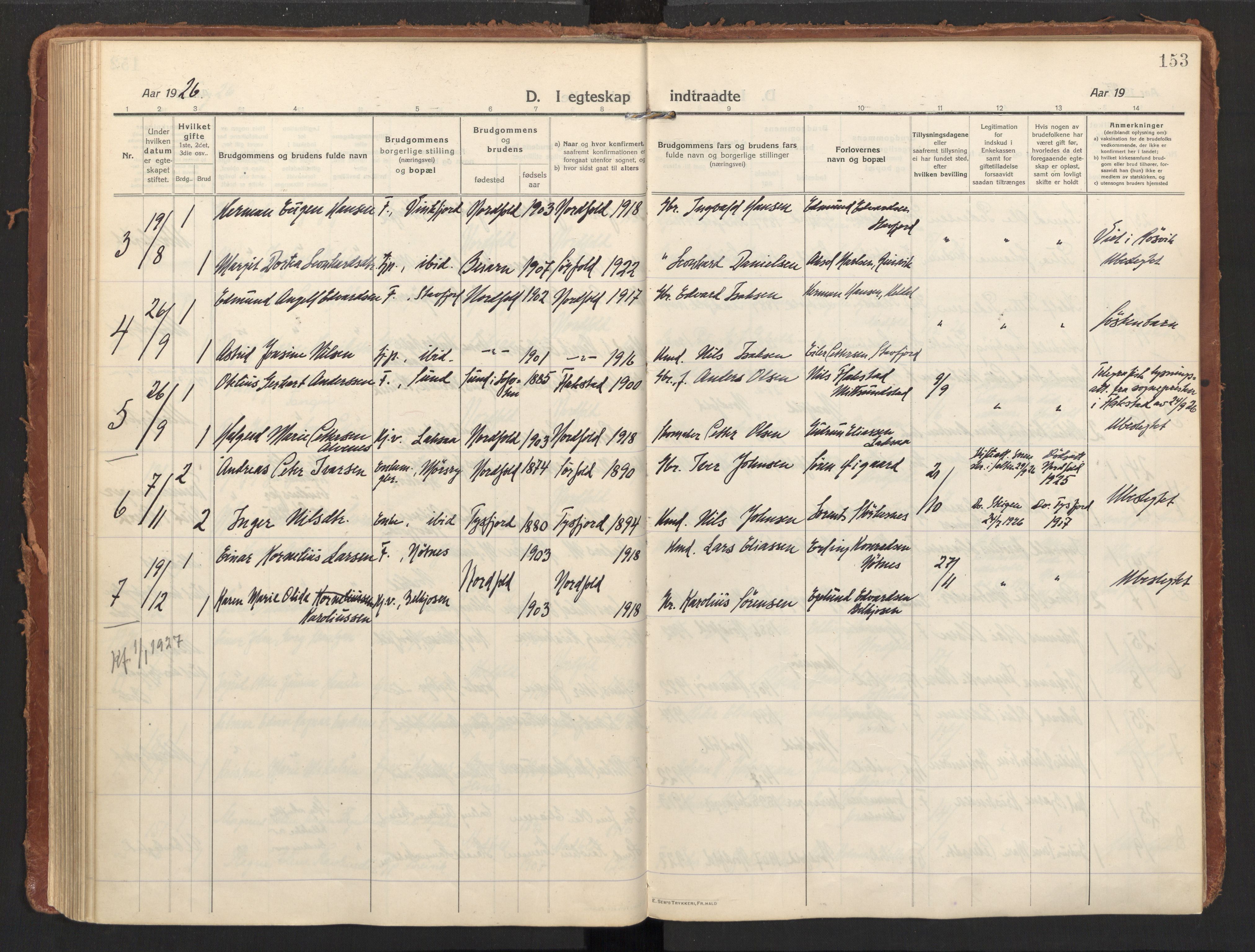 Ministerialprotokoller, klokkerbøker og fødselsregistre - Nordland, SAT/A-1459/858/L0833: Parish register (official) no. 858A03, 1916-1934, p. 153