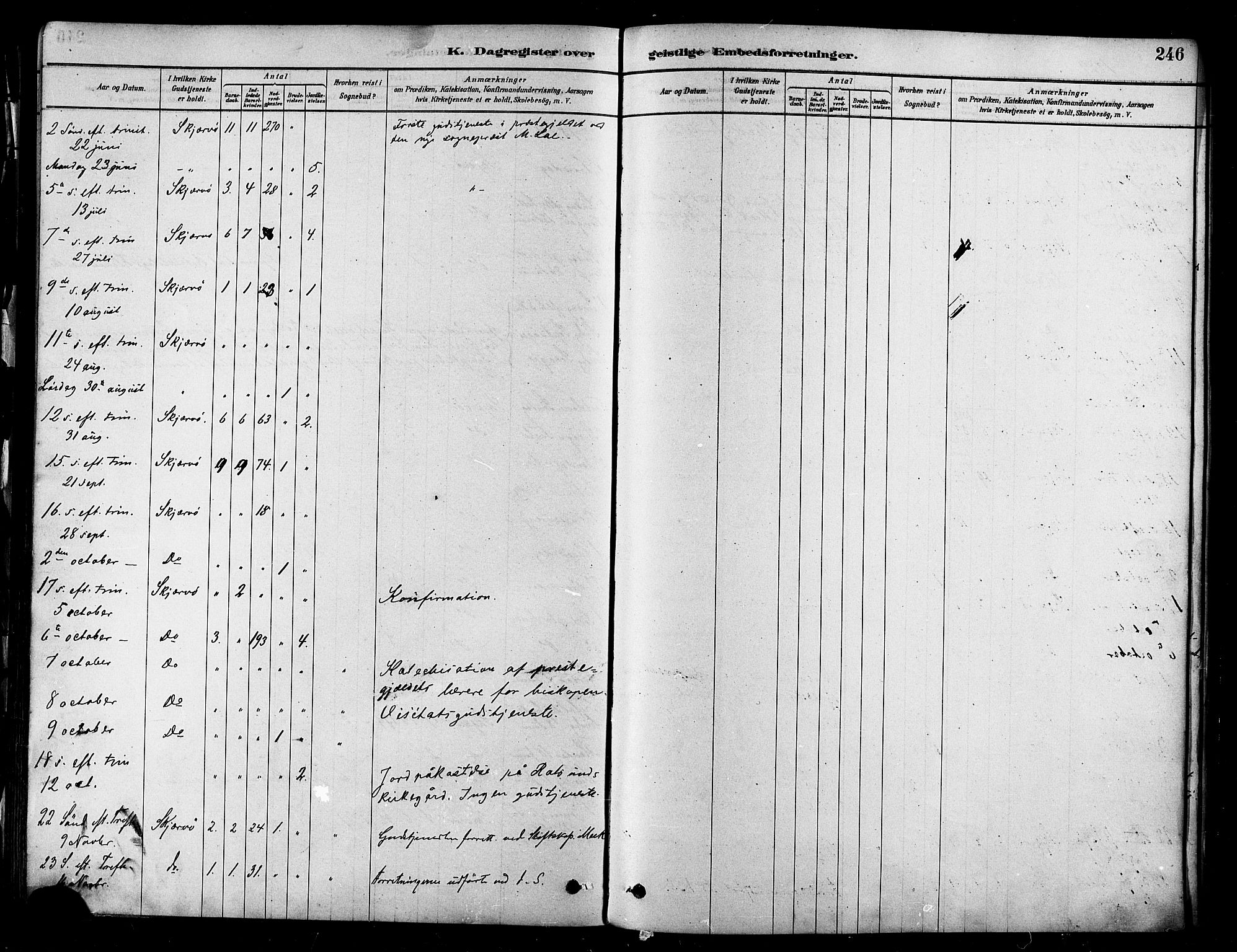 Skjervøy sokneprestkontor, AV/SATØ-S-1300/H/Ha/Haa/L0009kirke: Parish register (official) no. 9, 1878-1887, p. 246