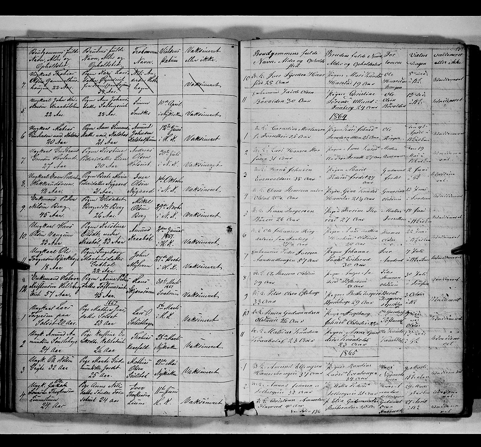 Gausdal prestekontor, SAH/PREST-090/H/Ha/Hab/L0005: Parish register (copy) no. 5, 1846-1867, p. 137