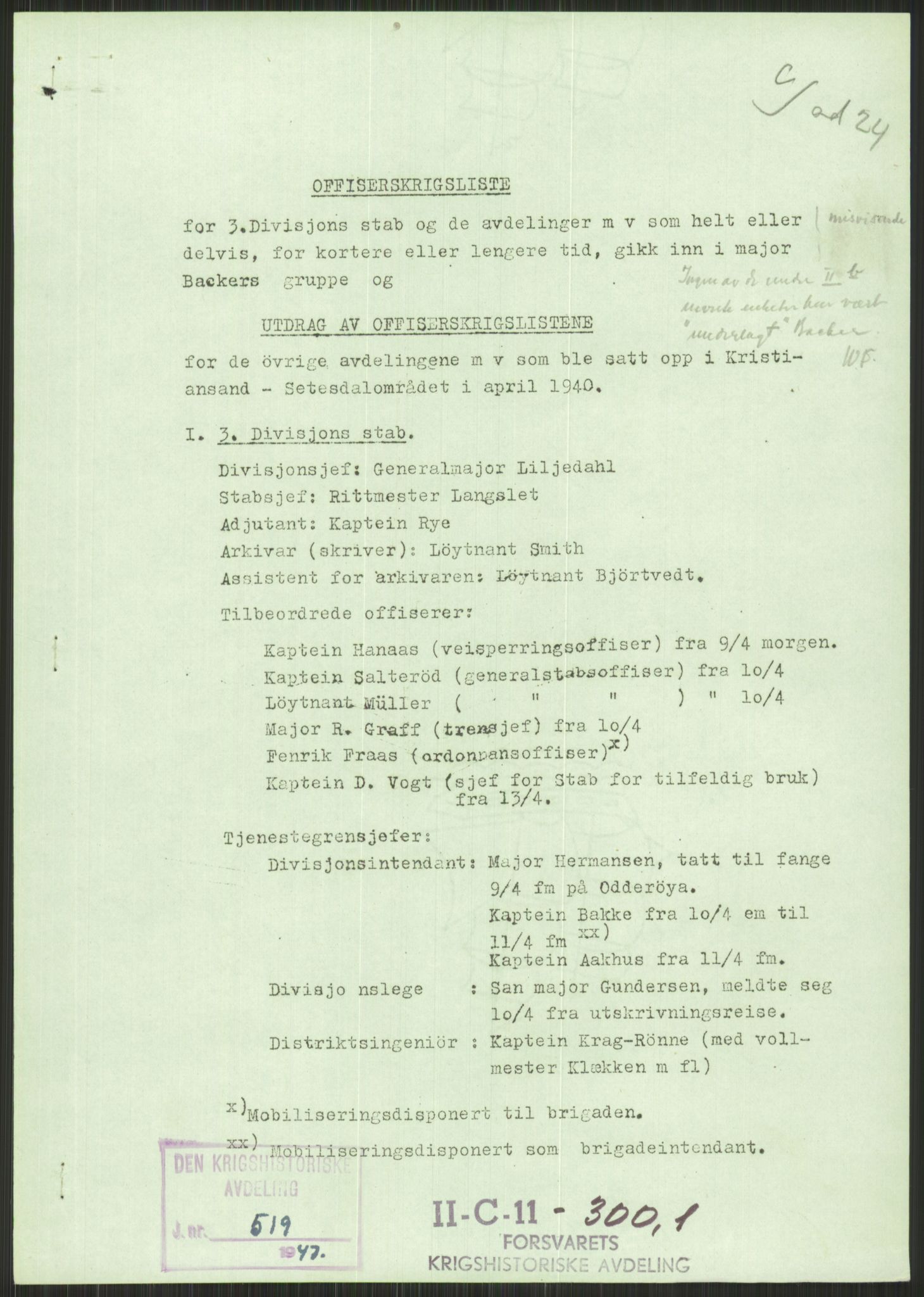 Forsvaret, Forsvarets krigshistoriske avdeling, AV/RA-RAFA-2017/Y/Yb/L0086: II-C-11-300  -  3. Divisjon., 1946-1955, p. 171