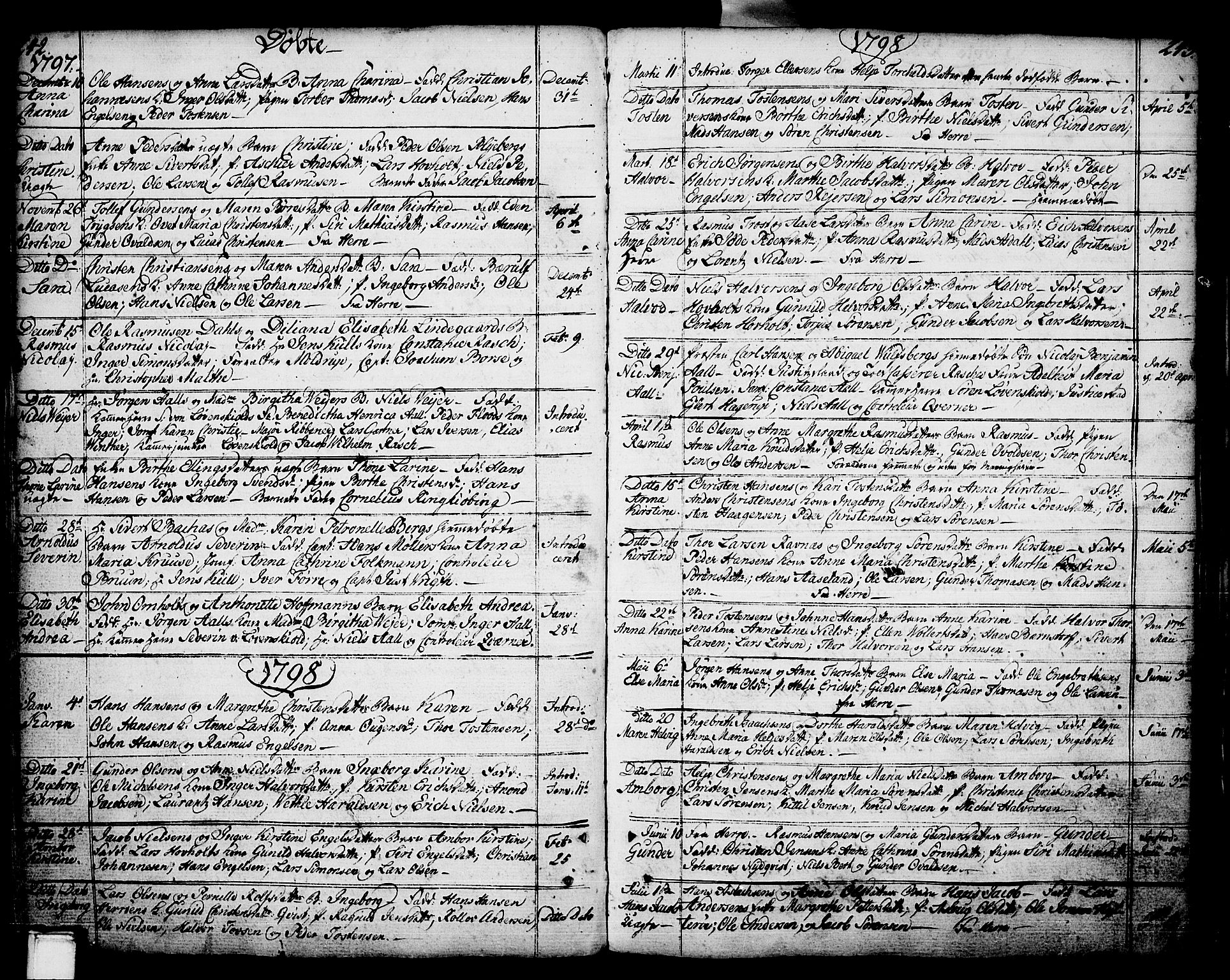 Porsgrunn kirkebøker , AV/SAKO-A-104/F/Fa/L0002: Parish register (official) no. 2, 1764-1814, p. 242-243