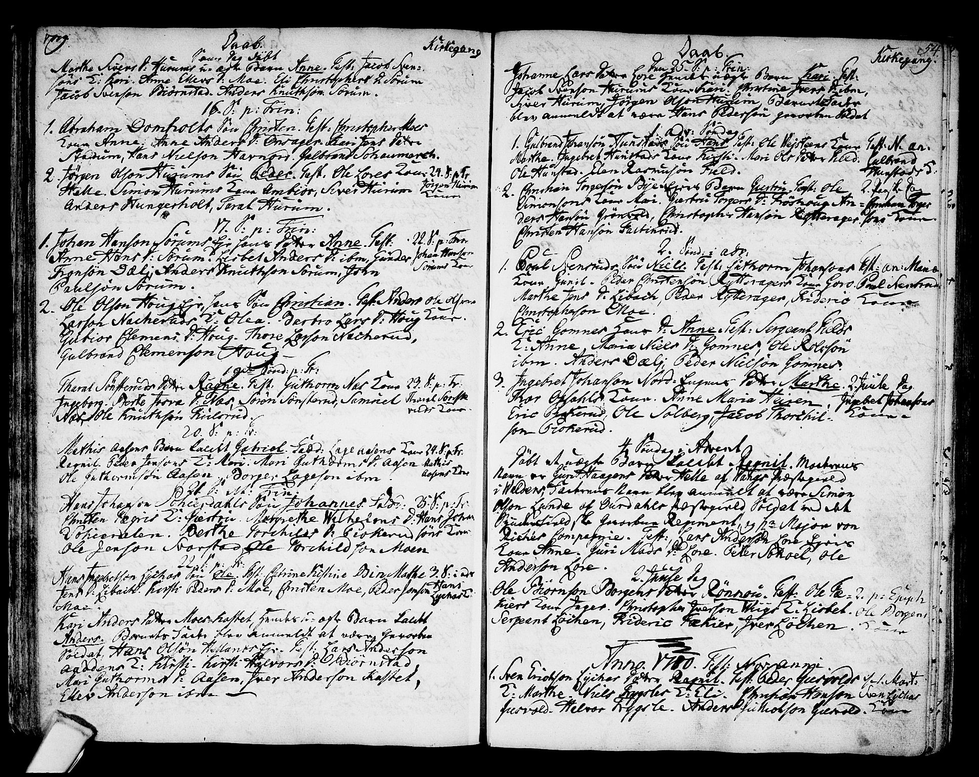 Hole kirkebøker, SAKO/A-228/F/Fa/L0002: Parish register (official) no. I 2, 1766-1814, p. 54