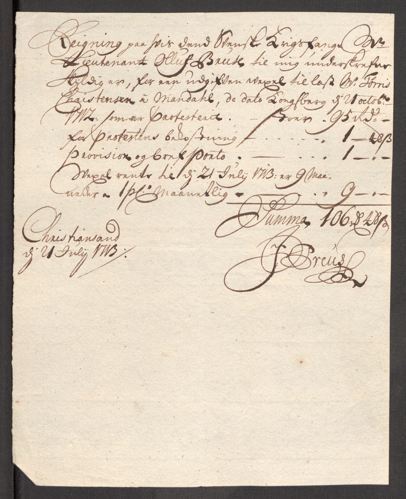Kommanderende general (KG I) med Det norske krigsdirektorium, AV/RA-EA-5419/E/Eb/L0011: Diverse, 1712-1715, p. 48