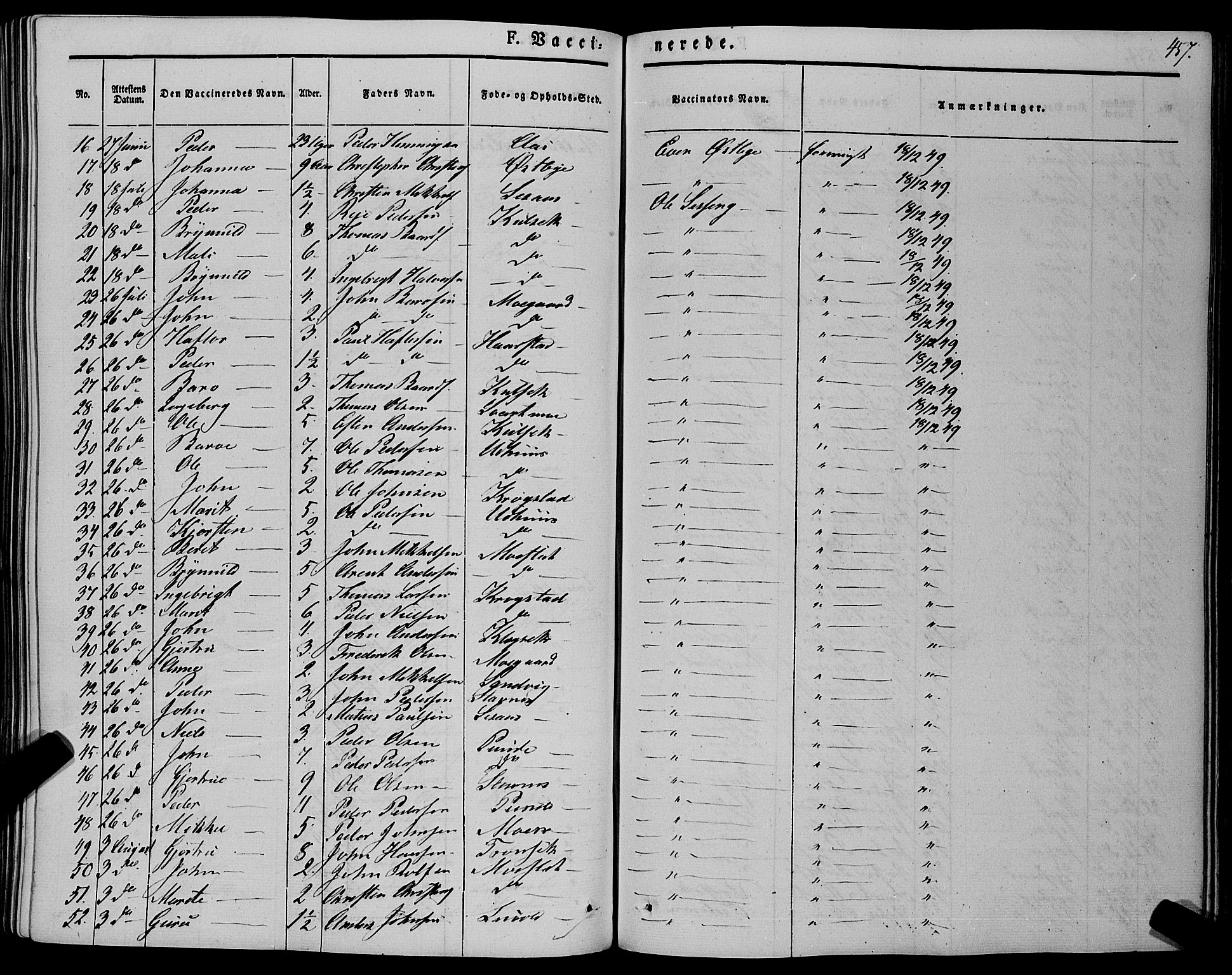 Ministerialprotokoller, klokkerbøker og fødselsregistre - Sør-Trøndelag, SAT/A-1456/695/L1145: Parish register (official) no. 695A06 /1, 1843-1859, p. 457