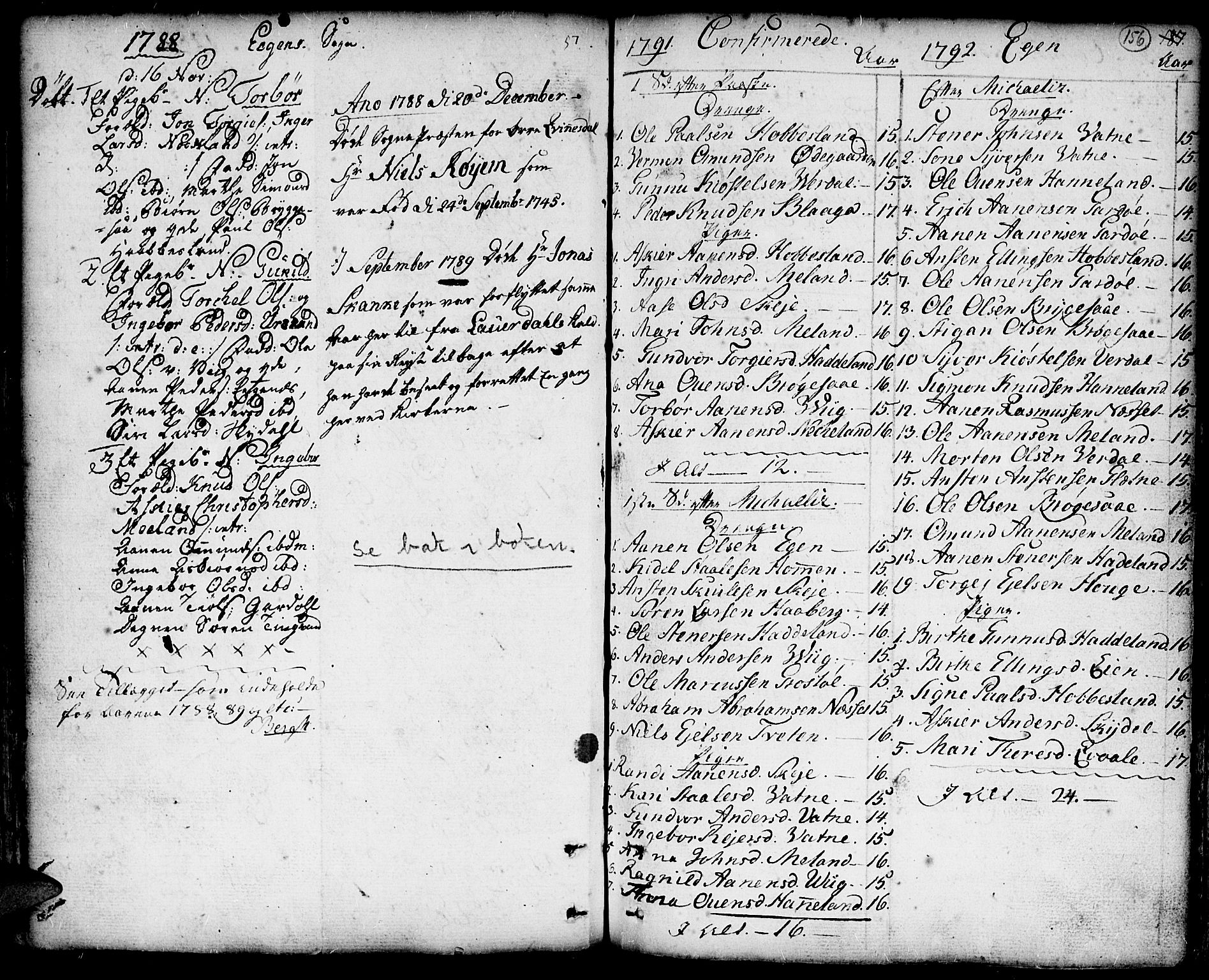 Hægebostad sokneprestkontor, SAK/1111-0024/F/Fa/Faa/L0001: Parish register (official) no. A 1 /2, 1760-1823, p. 156