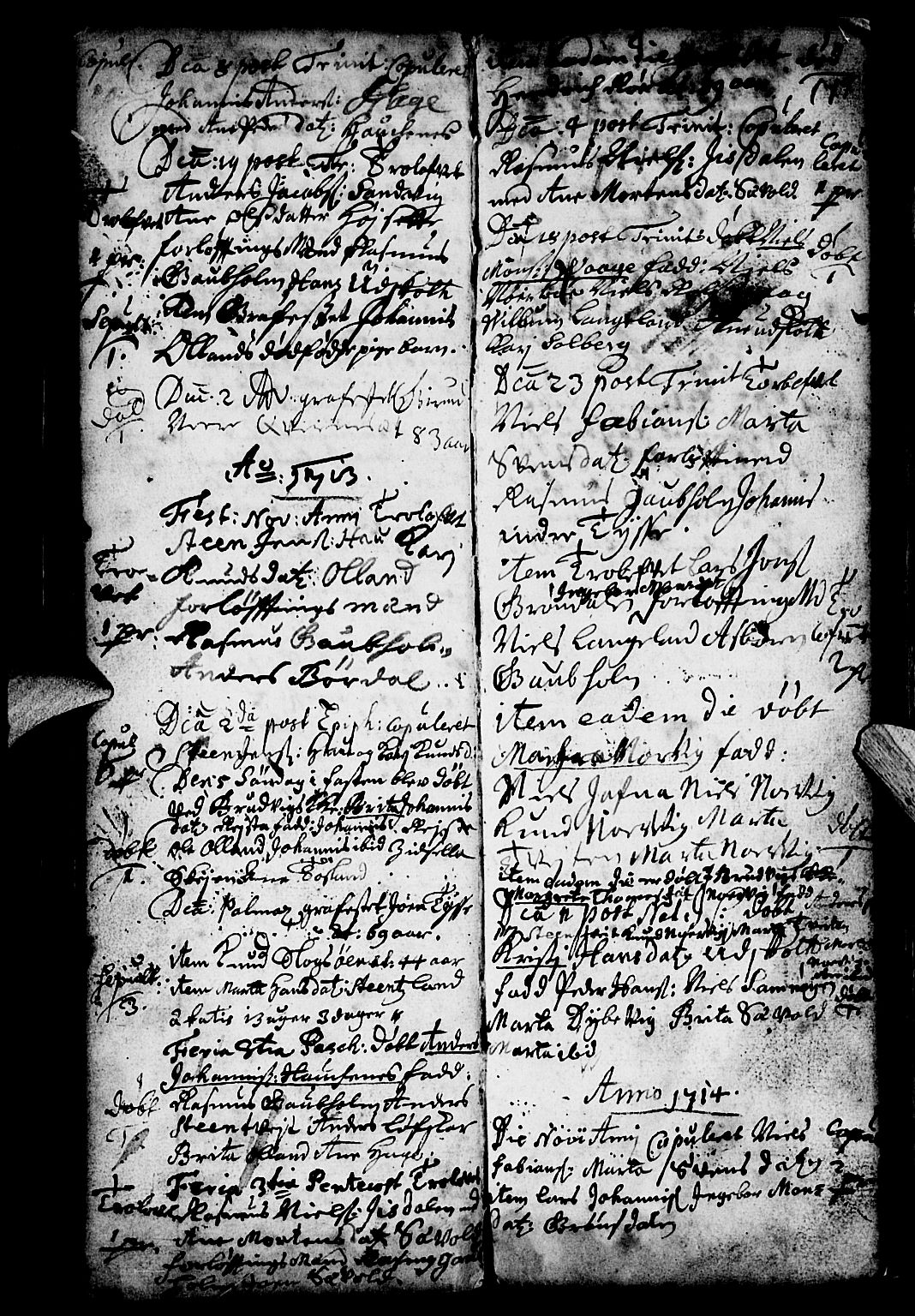 Os sokneprestembete, SAB/A-99929: Parish register (official) no. A 4, 1669-1760, p. 44