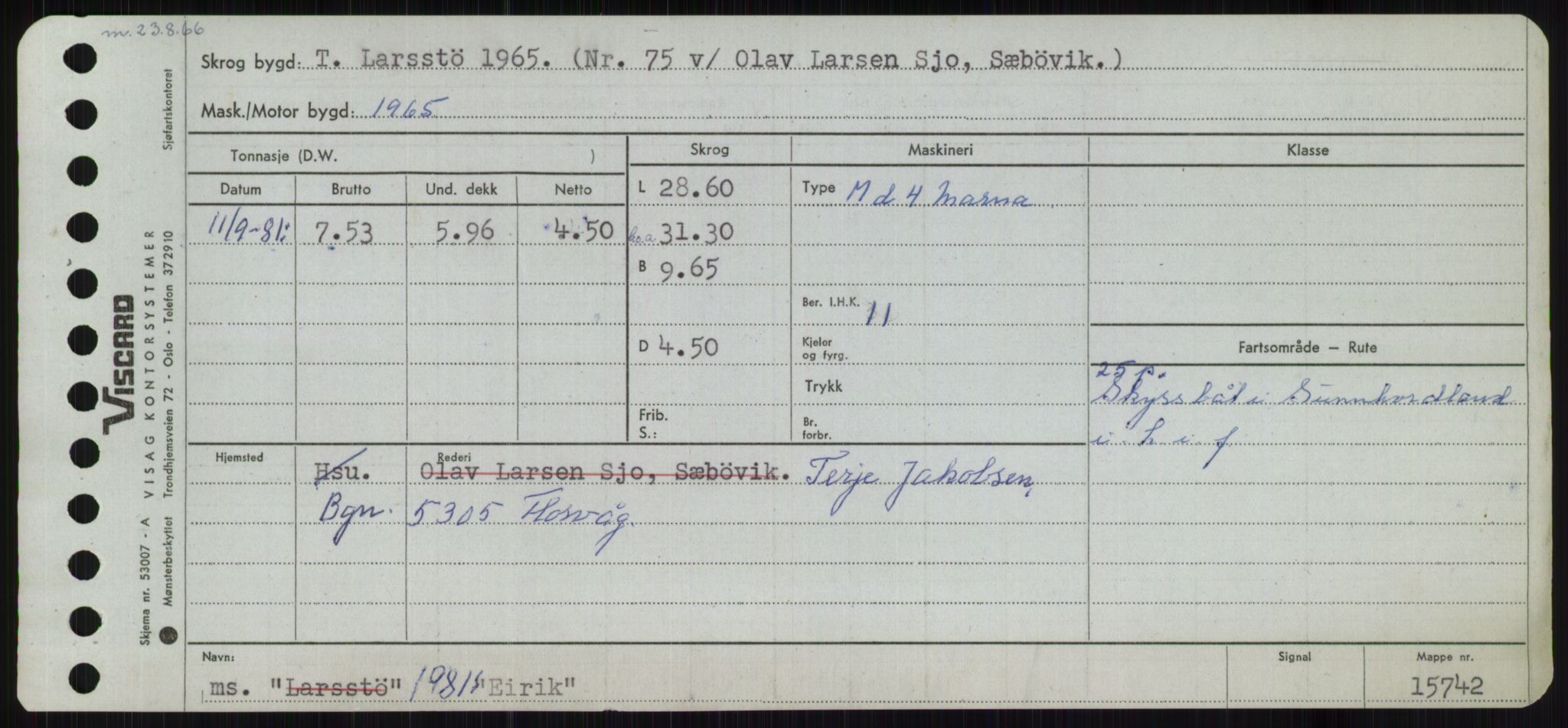 Sjøfartsdirektoratet med forløpere, Skipsmålingen, AV/RA-S-1627/H/Ha/L0002/0001: Fartøy, Eik-Hill / Fartøy, Eik-F, p. 27