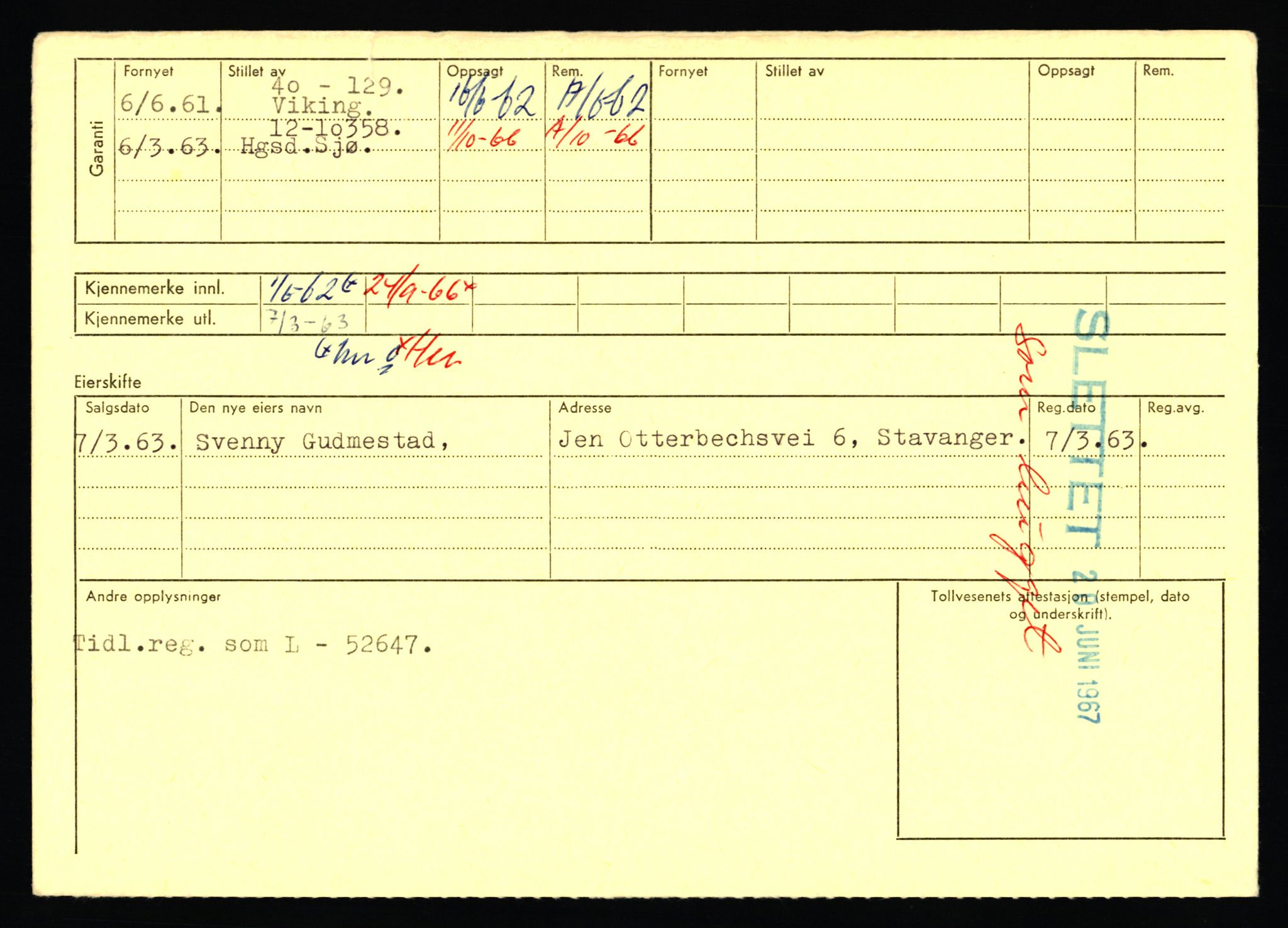 Stavanger trafikkstasjon, SAST/A-101942/0/F/L0071: L-80500 - L-82199, 1930-1971, p. 632