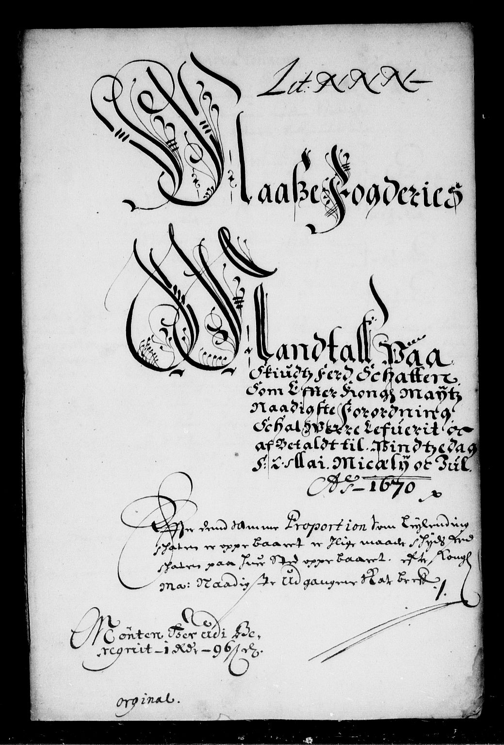 Rentekammeret inntil 1814, Reviderte regnskaper, Stiftamtstueregnskaper, Landkommissariatet på Akershus og Akershus stiftamt, AV/RA-EA-5869/R/Rb/L0071: Akershus stiftamt, 1670