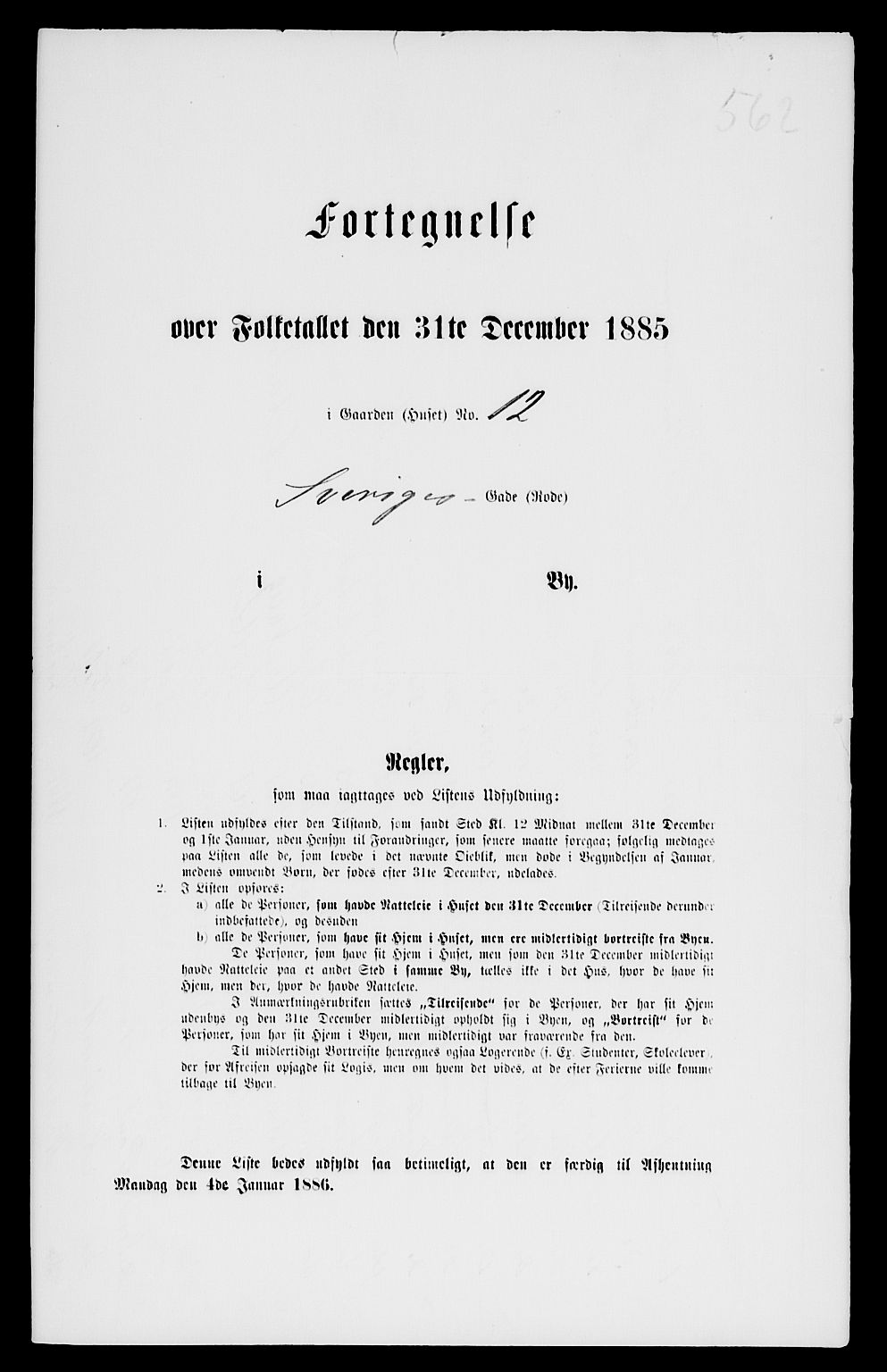 RA, 1885 census for 0301 Kristiania, 1885, p. 10126